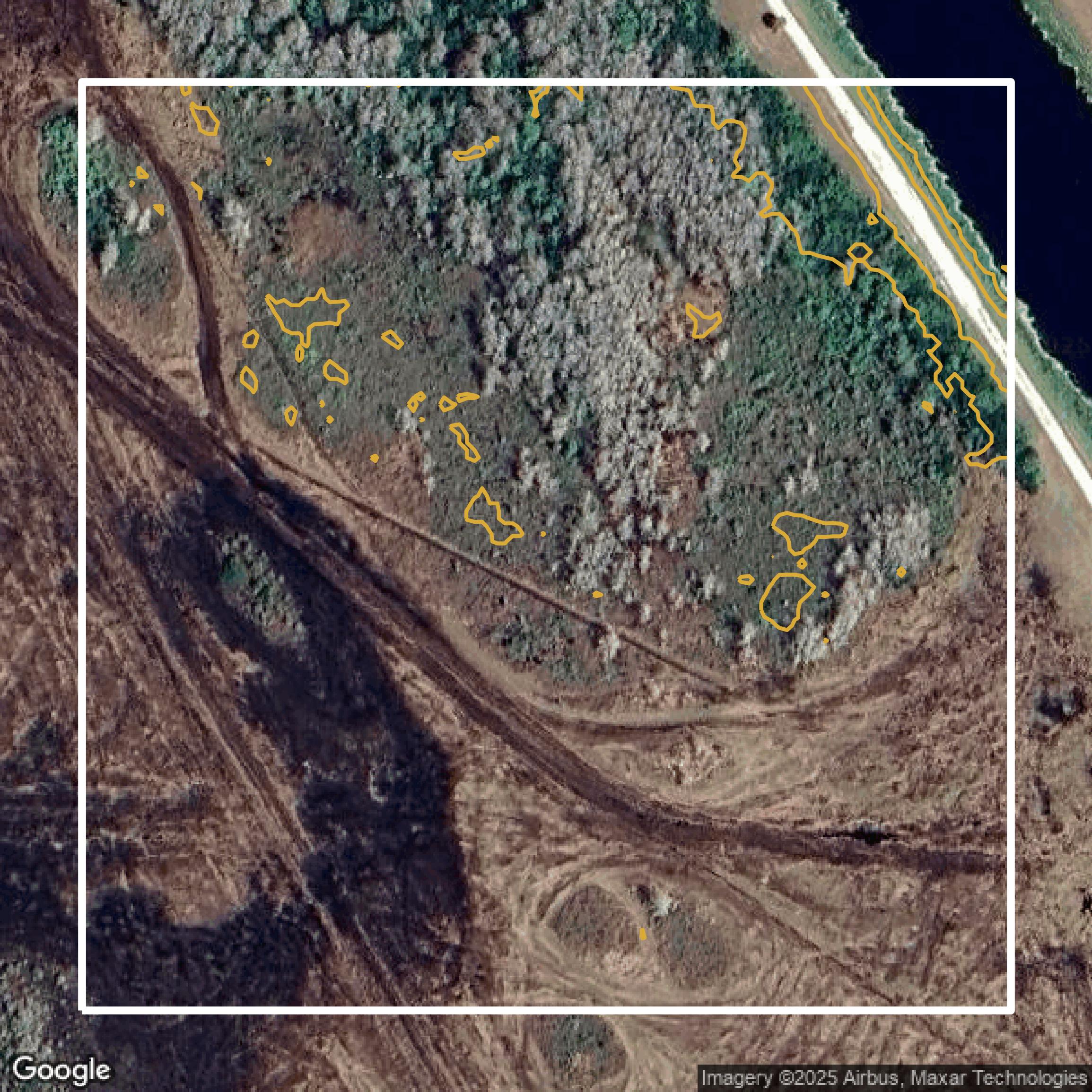 This image shows a contour map in Broward County created using GIS data in Equator.