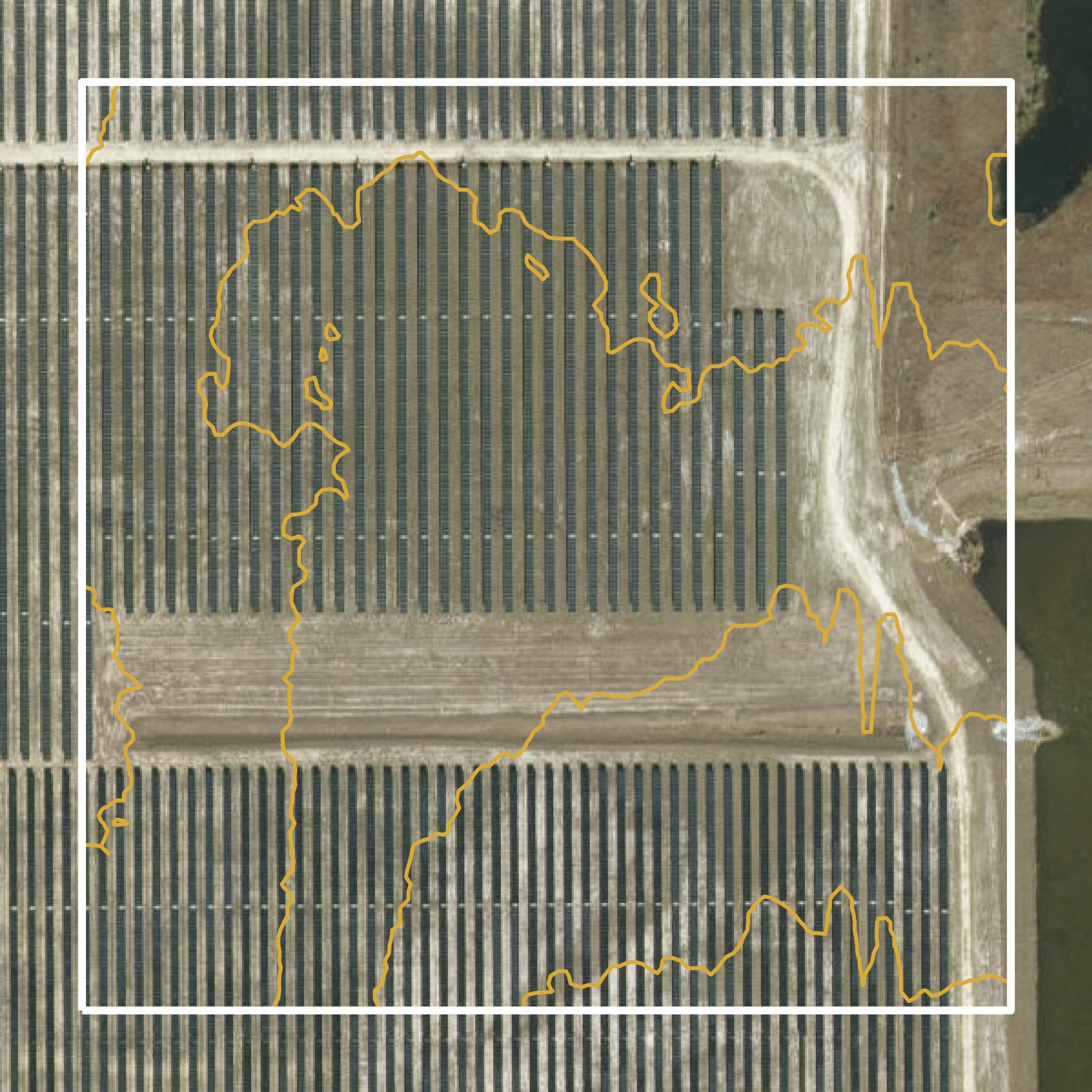 This image shows a contour map in Calhoun County created using GIS data in Equator.