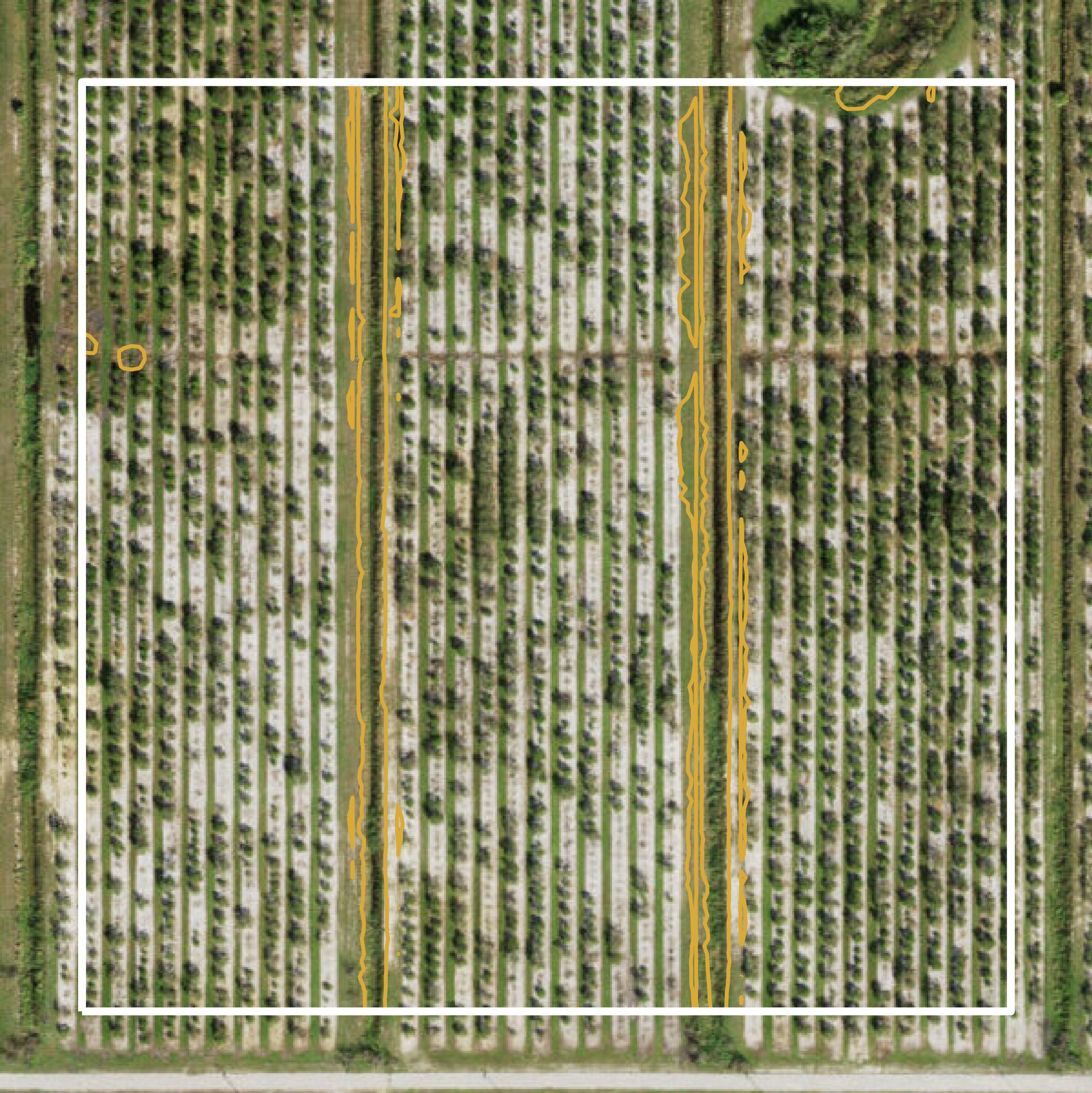 This image shows a contour map in Charlotte County created using GIS data in Equator.