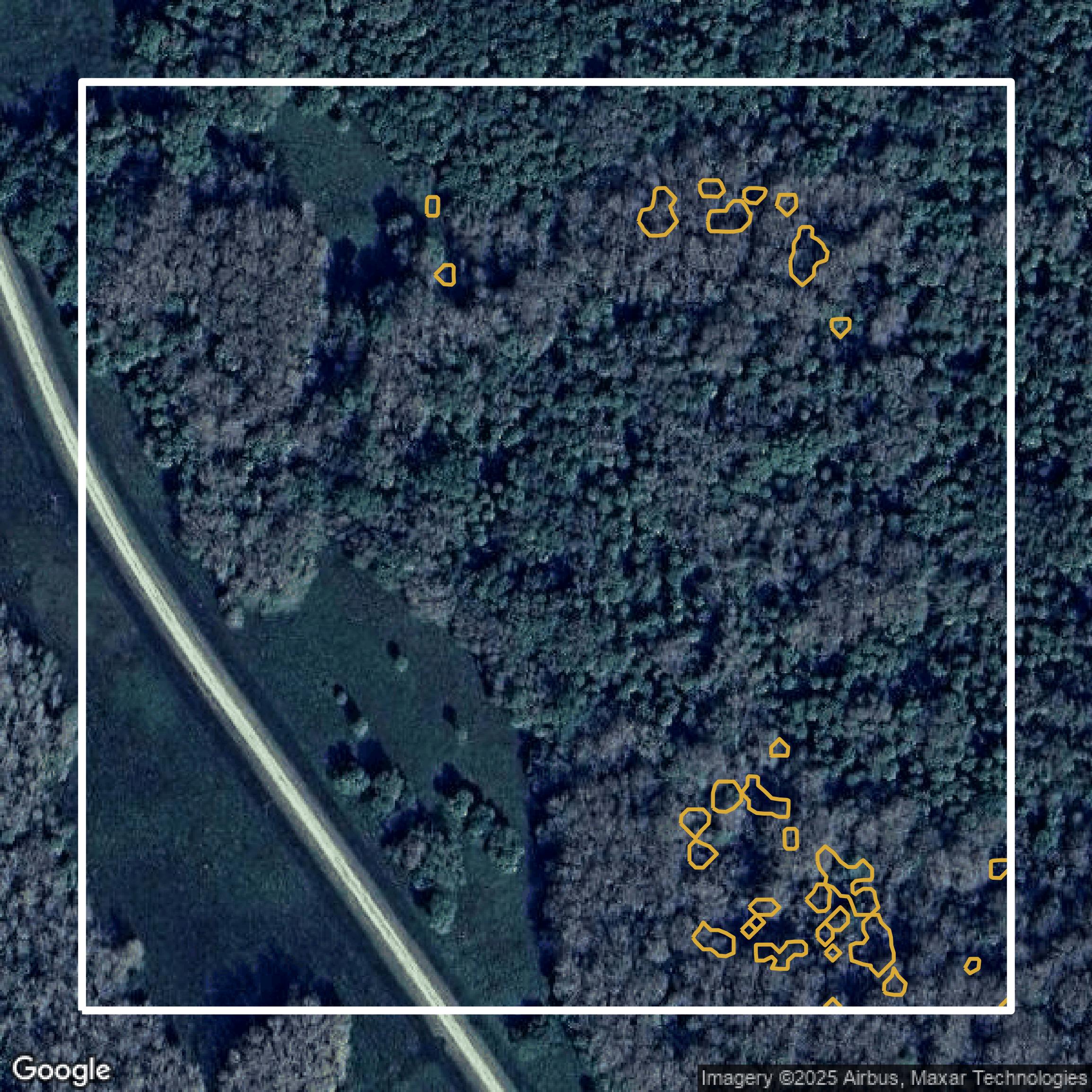 This image shows a contour map in Collier County created using GIS data in Equator.