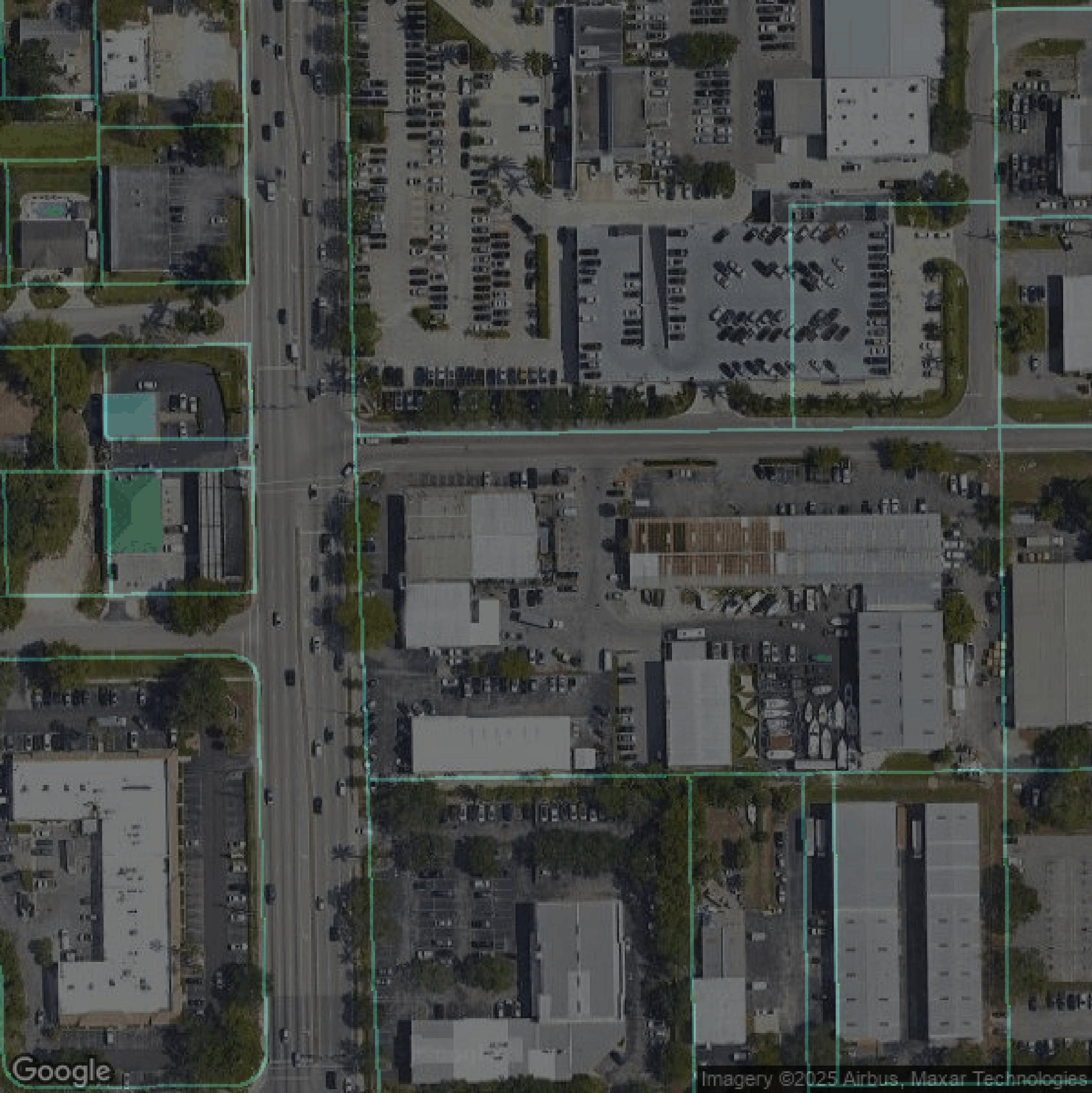 This image shows parcel data in Collier County created using GIS data in Equator.
