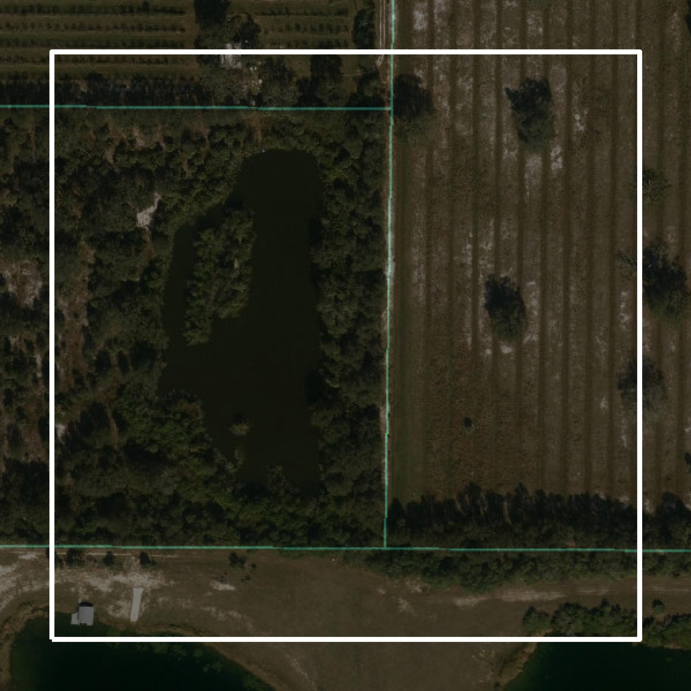 This image shows parcel and building data in DeSoto County created using GIS data in Equator.