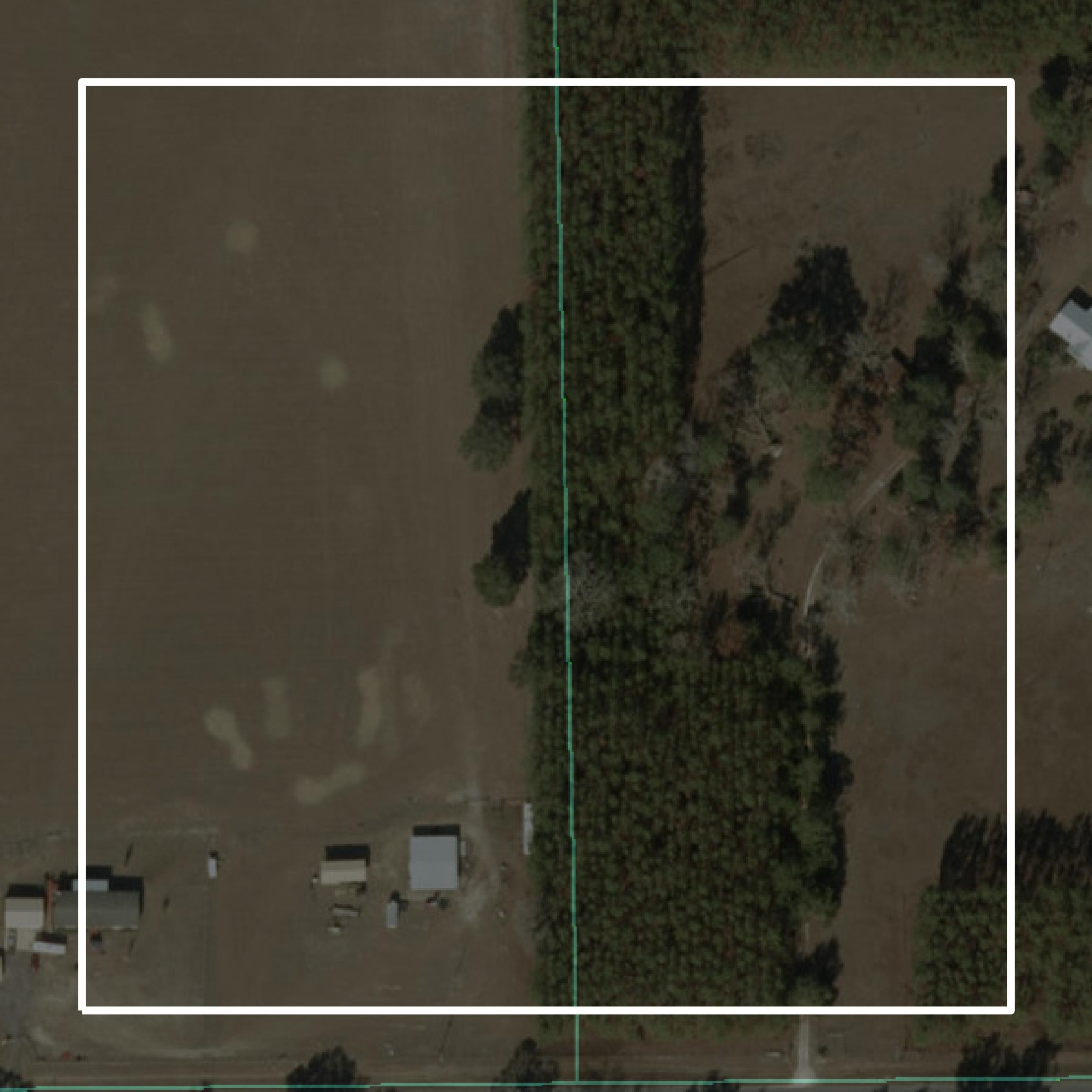 This image shows parcel and building data in Gilchrist County created using GIS data in Equator.