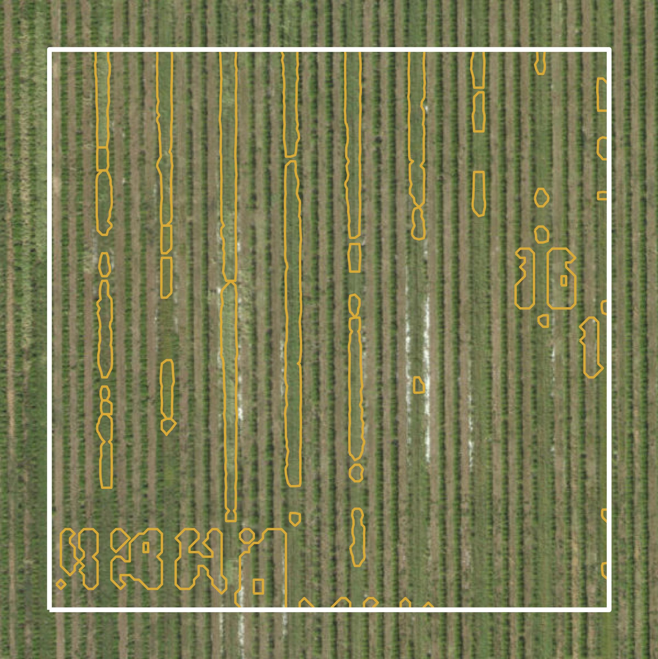This image shows a contour map in Hendry County created using GIS data in Equator.