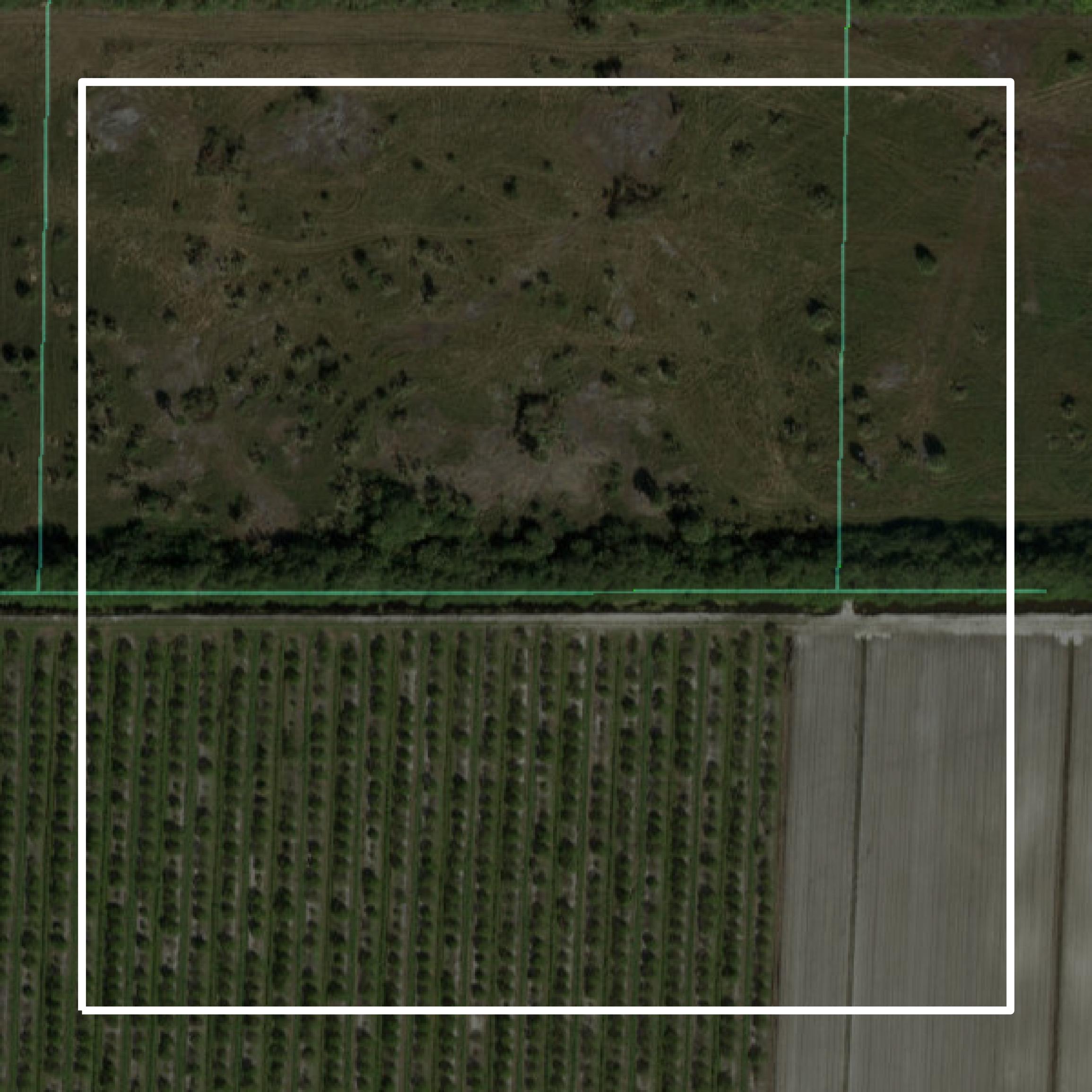This image shows parcel and building data in Hendry County created using GIS data in Equator.
