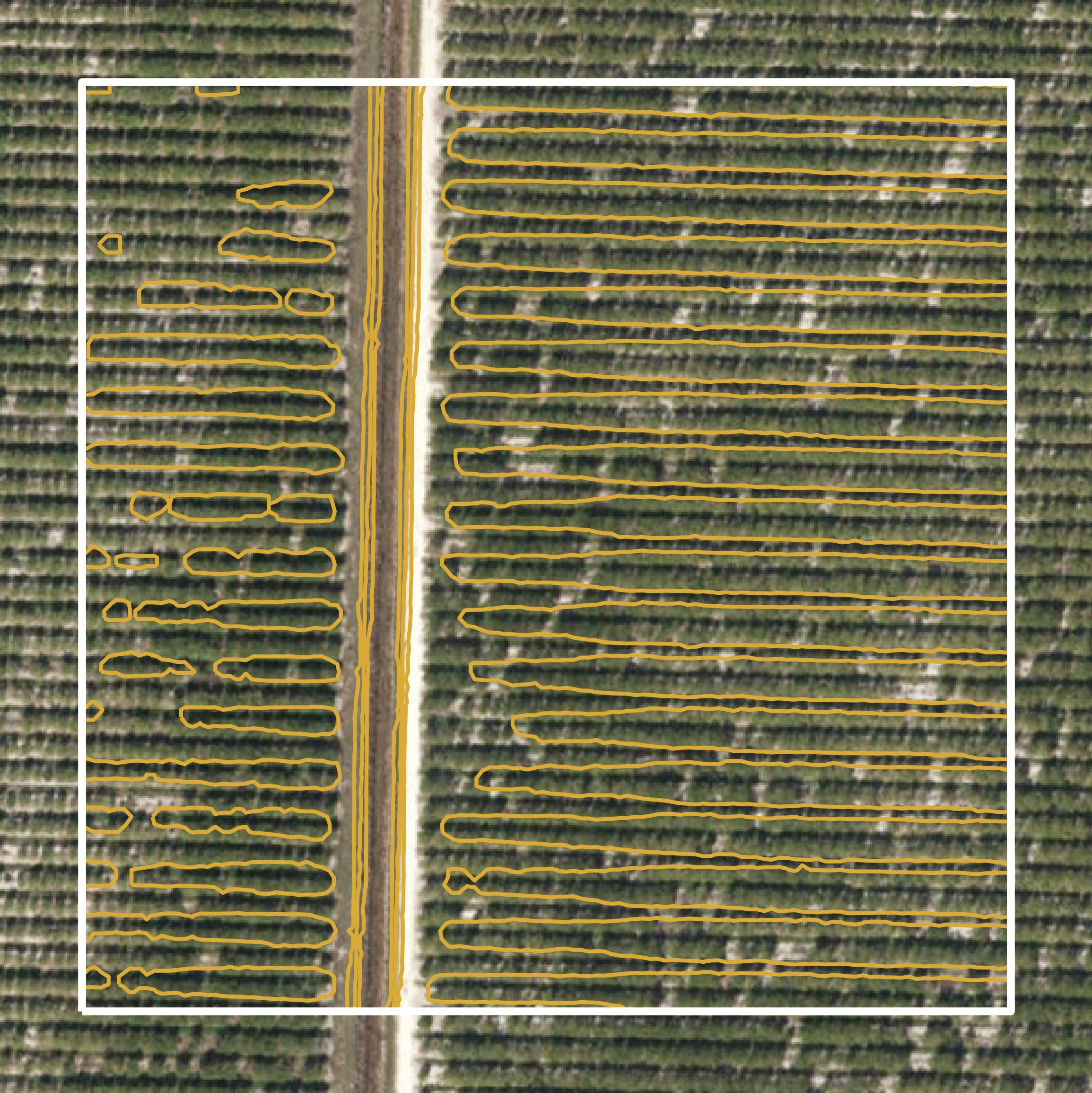 This image shows a contour map in Highlands County created using GIS data in Equator.