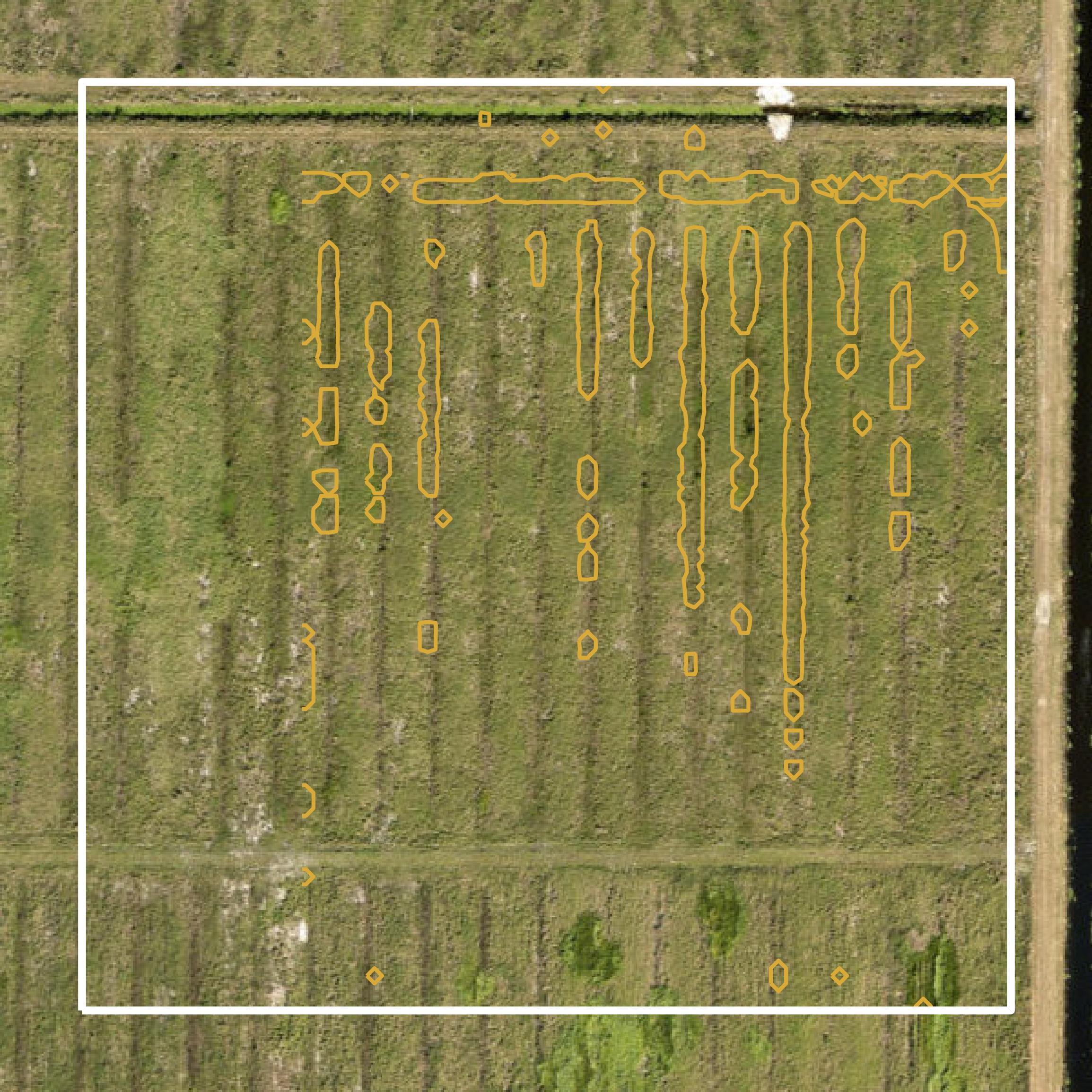 This image shows a contour map in Indian River County created using GIS data in Equator.