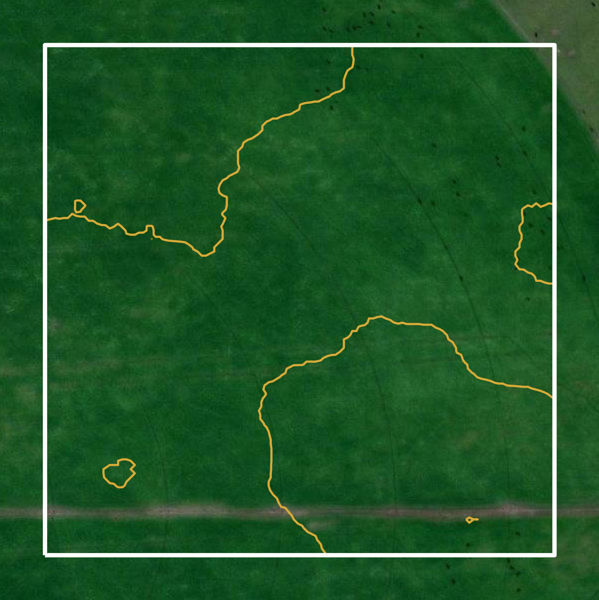This image shows a contour map in Lafayette County created using GIS data in Equator.