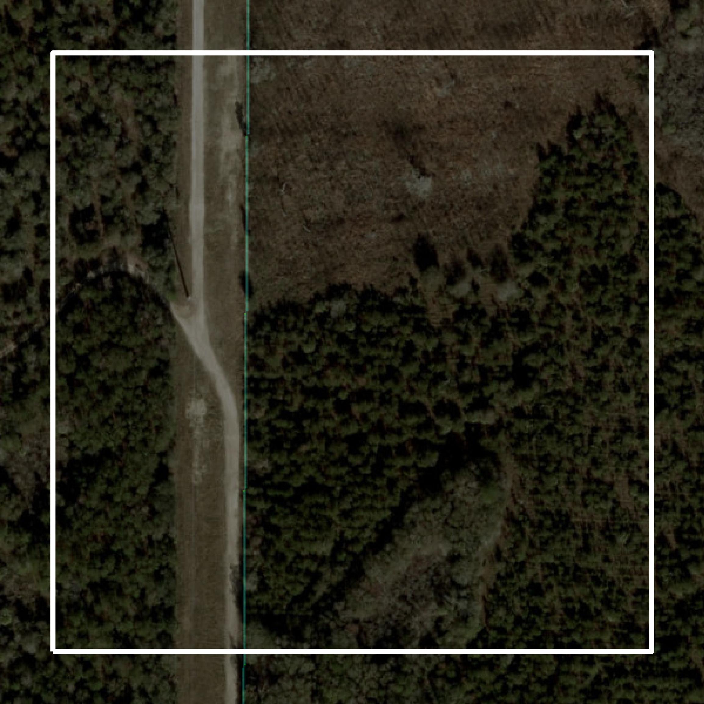This image shows parcel and building data in Levy County created using GIS data in Equator.