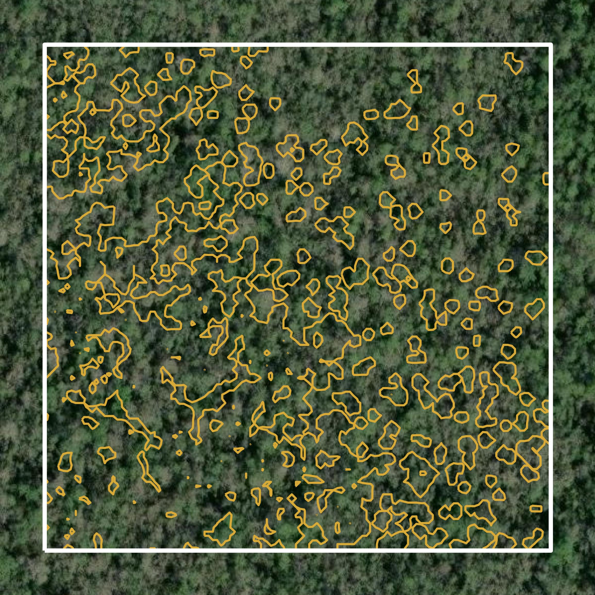 This image shows a contour map in Liberty County created using GIS data in Equator.