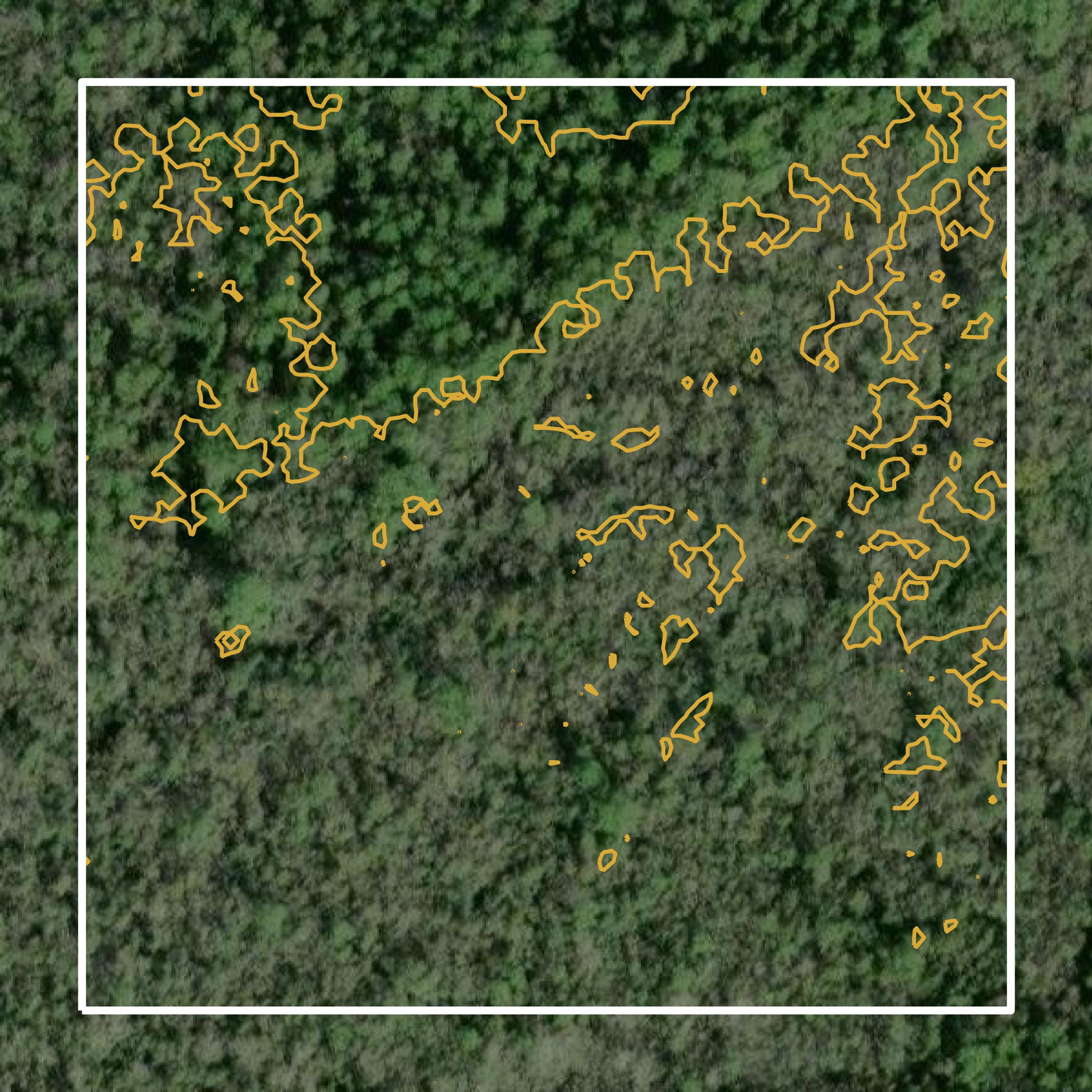 This image shows a contour map in Liberty County created using GIS data in Equator.