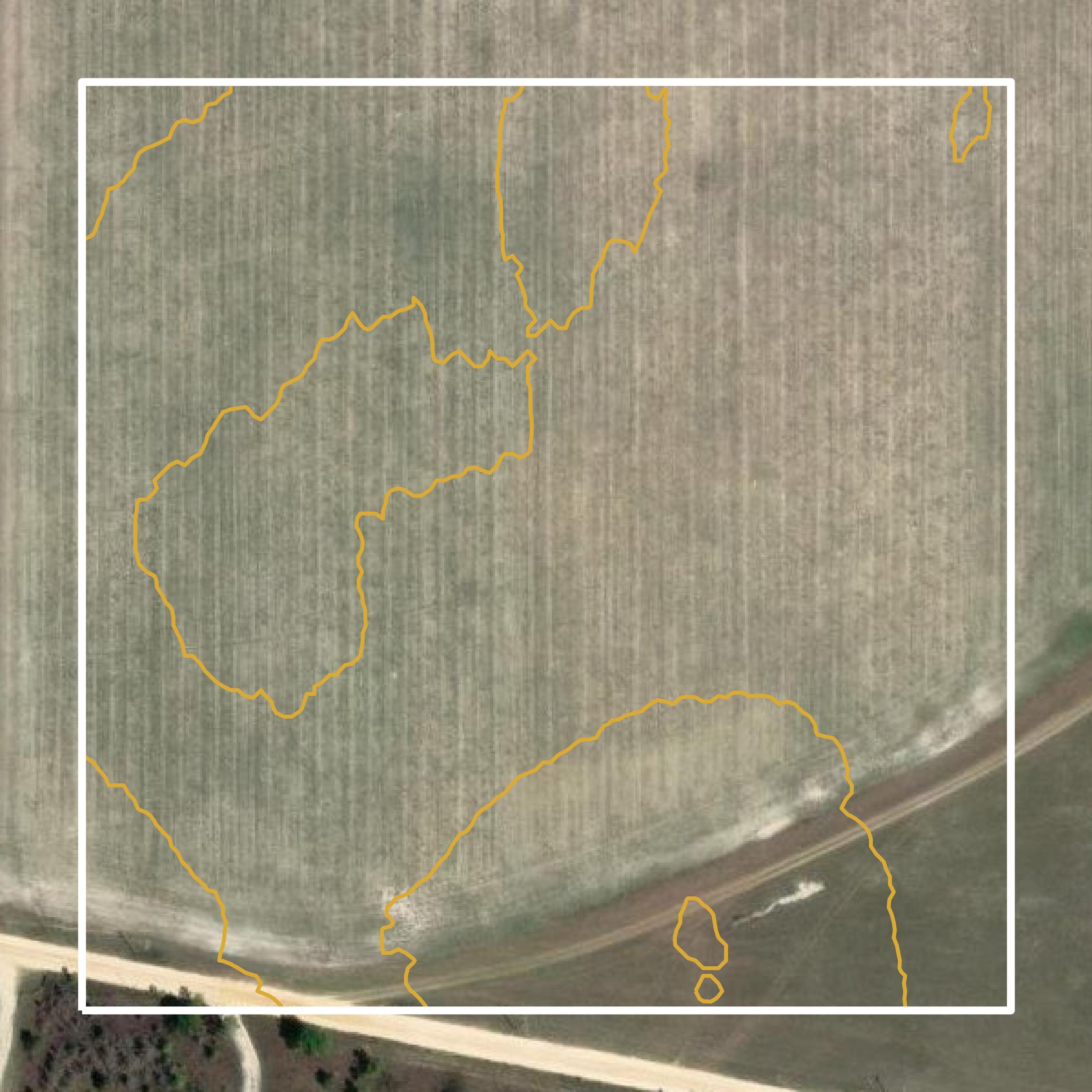 This image shows a contour map in Madison County created using GIS data in Equator.