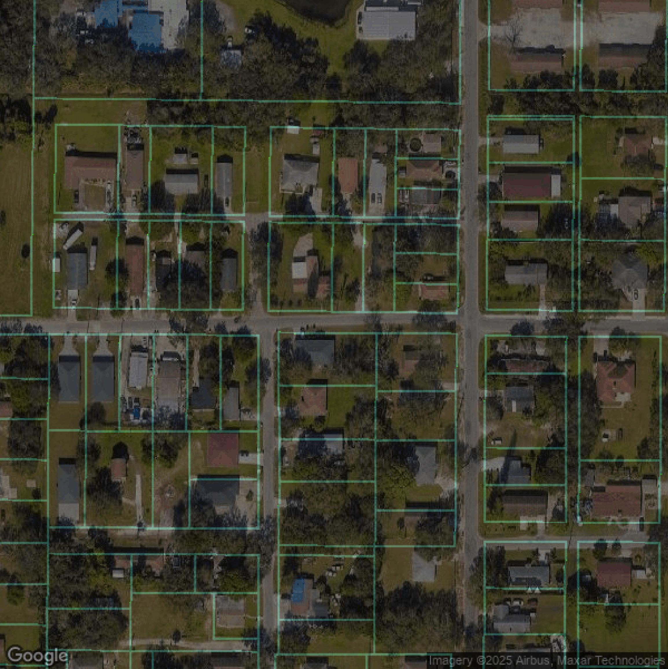 This image shows parcel data in Manatee County created using GIS data in Equator.
