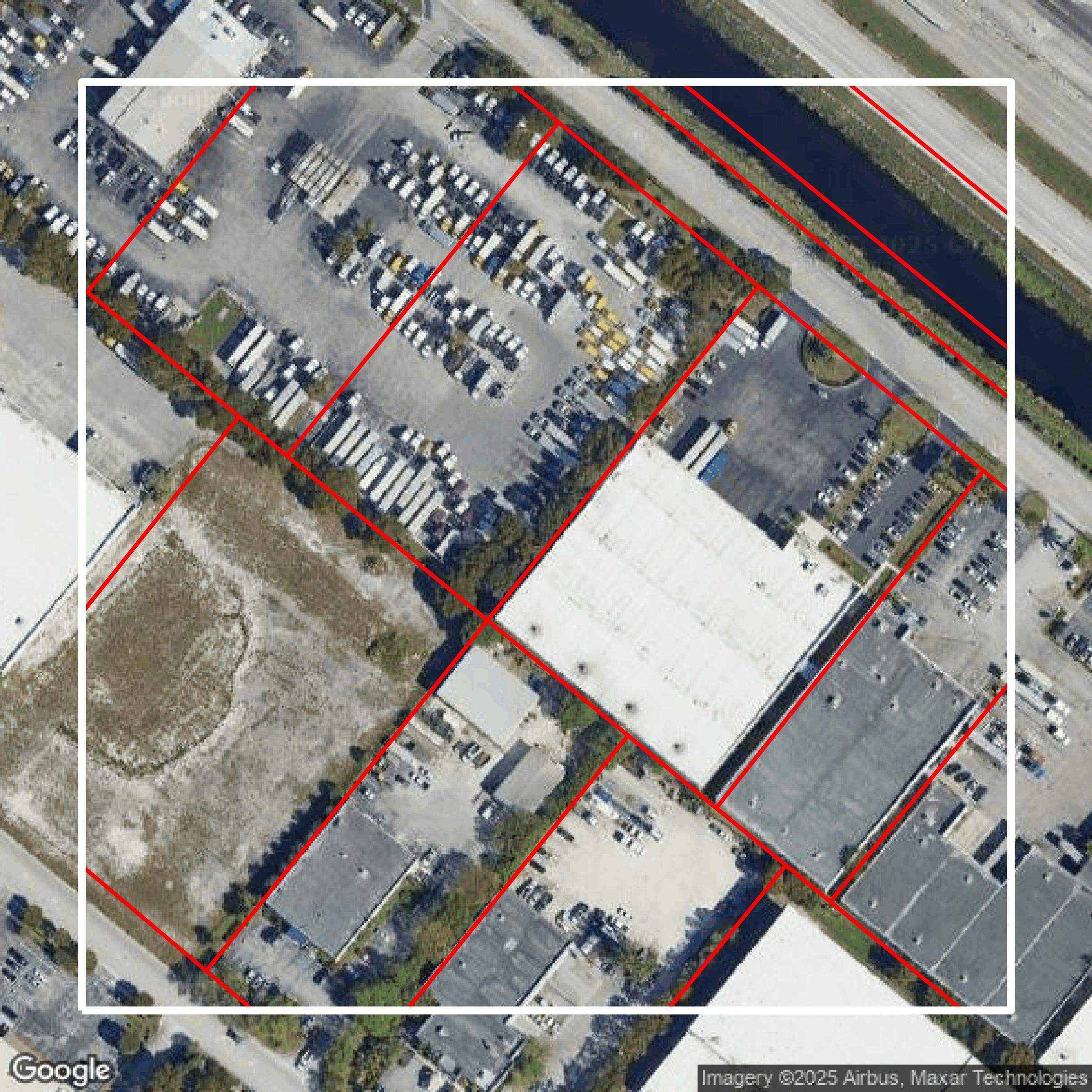 This image shows parcel data in Miami-Dade County created using GIS data in Equator.