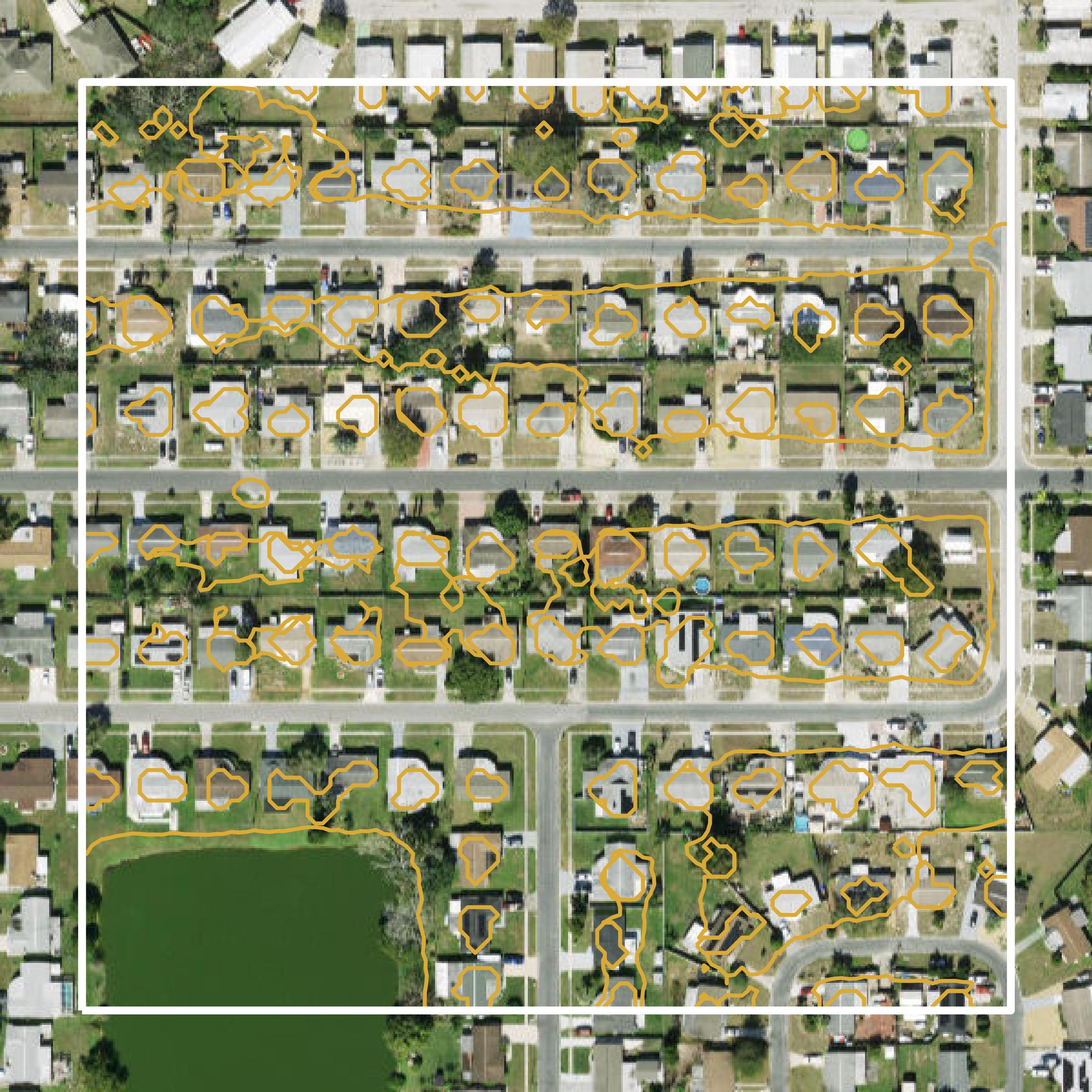 This image shows a contour map in Pasco County created using GIS data in Equator.
