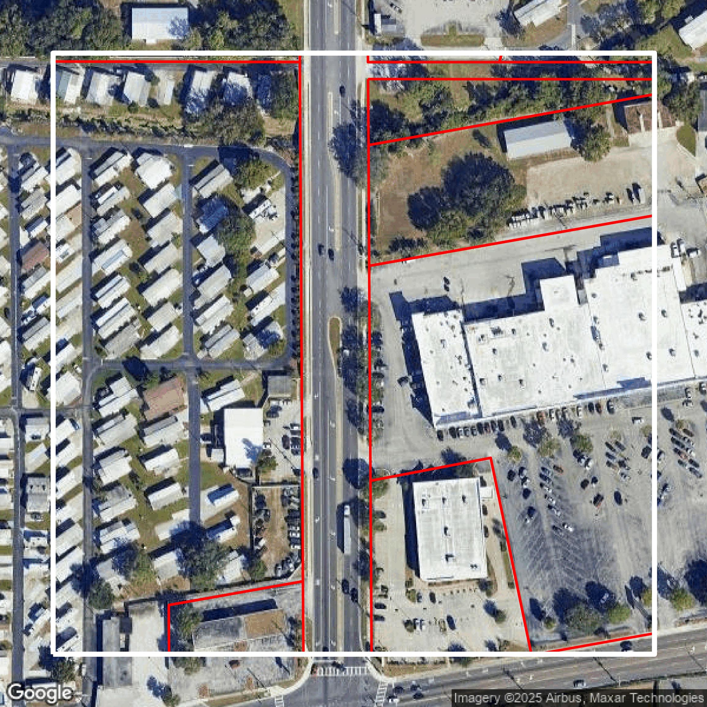 This image shows parcel data in Polk County created using GIS data in Equator.