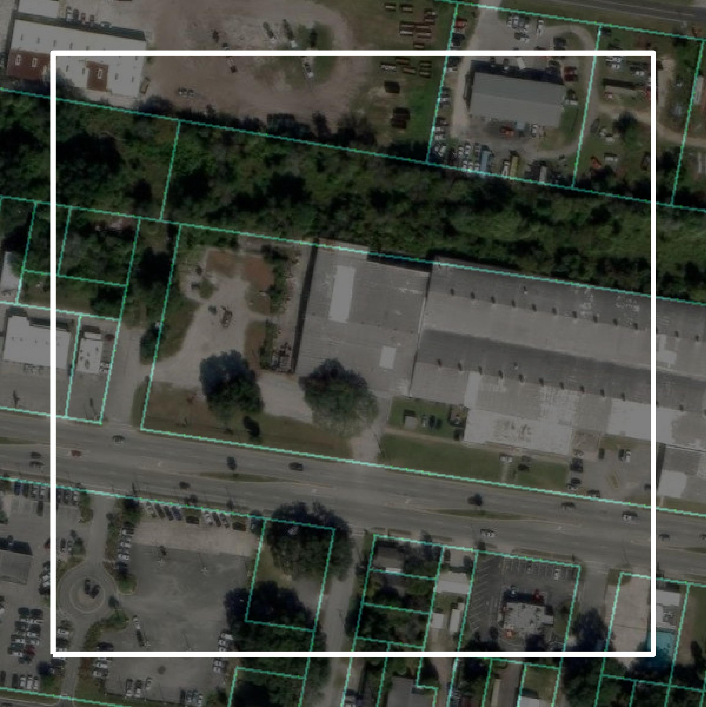 This image shows parcel and building data in Putnam County created using GIS data in Equator.