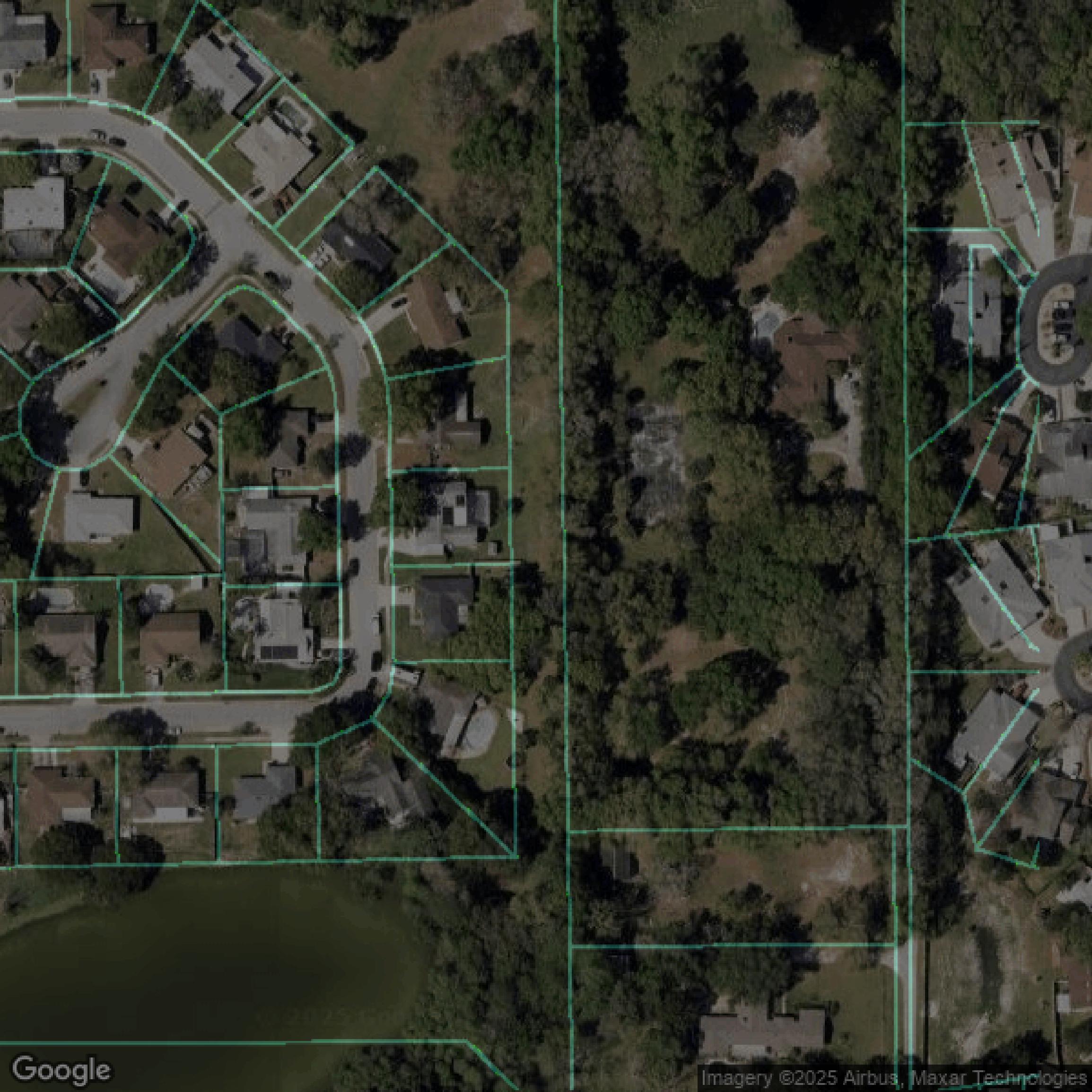 This image shows parcel data in Seminole County created using GIS data in Equator.