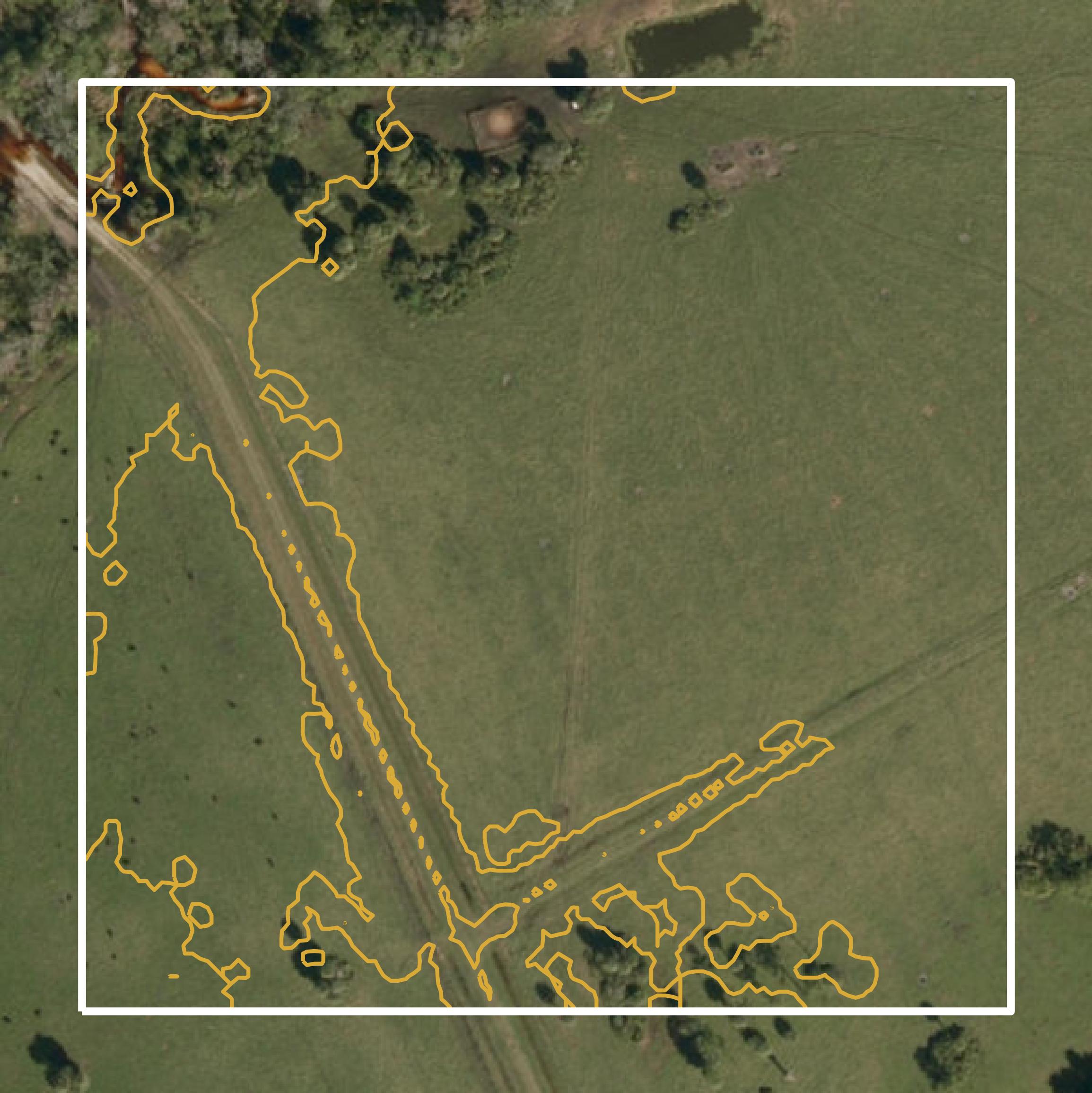 This image shows a contour map in St. Lucie County created using GIS data in Equator.