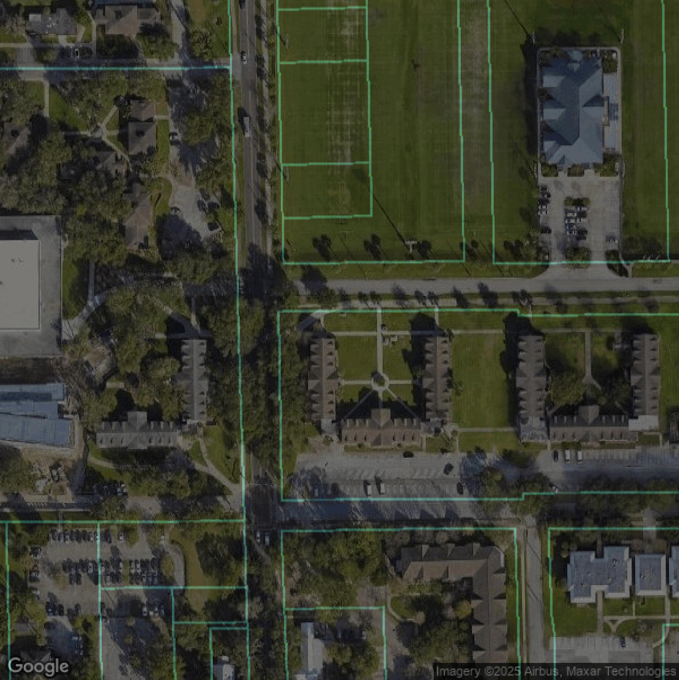 This image shows parcel data in Volusia County created using GIS data in Equator.