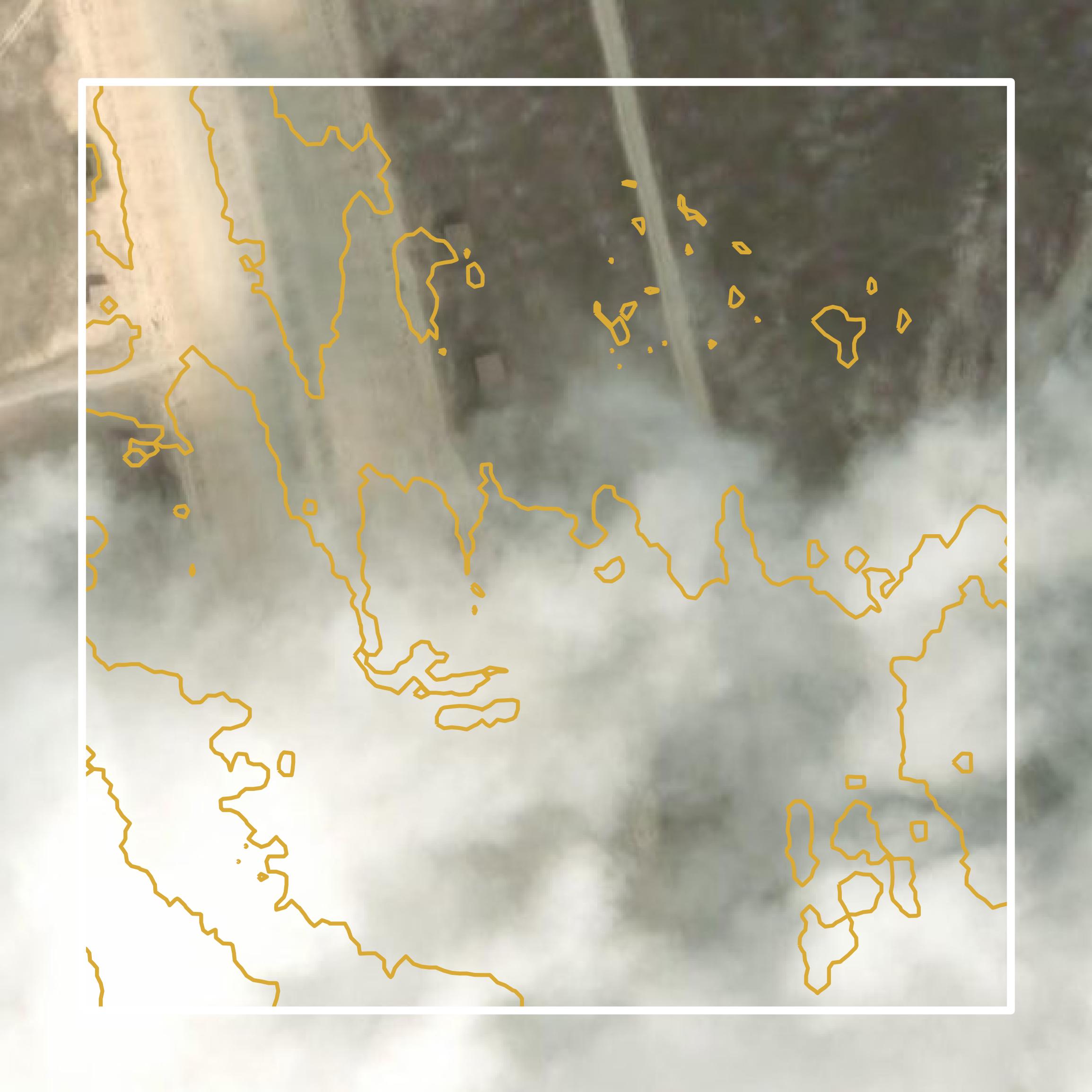 This image shows a contour map in Walton County created using GIS data in Equator.