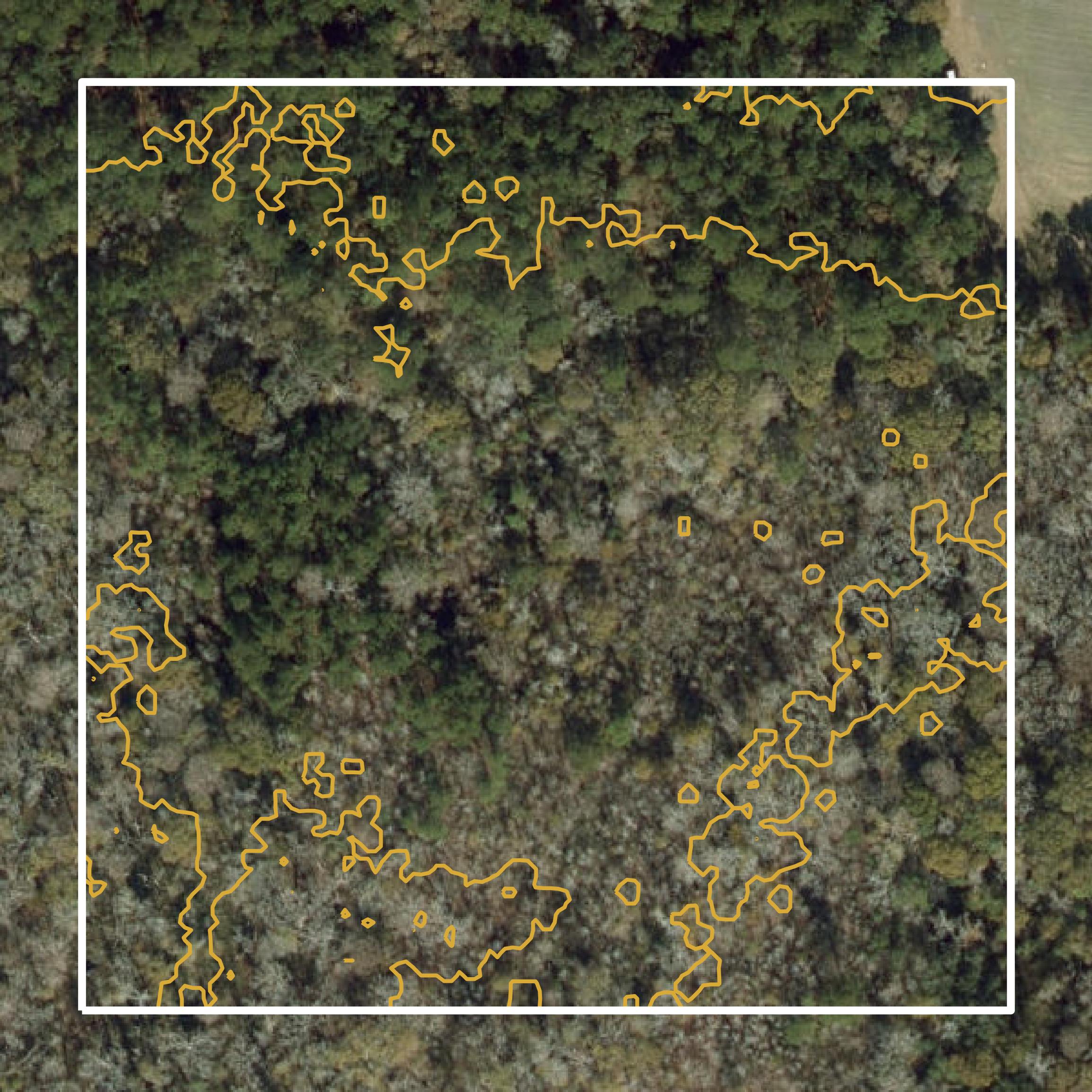 This image shows a contour map in Washington County created using GIS data in Equator.