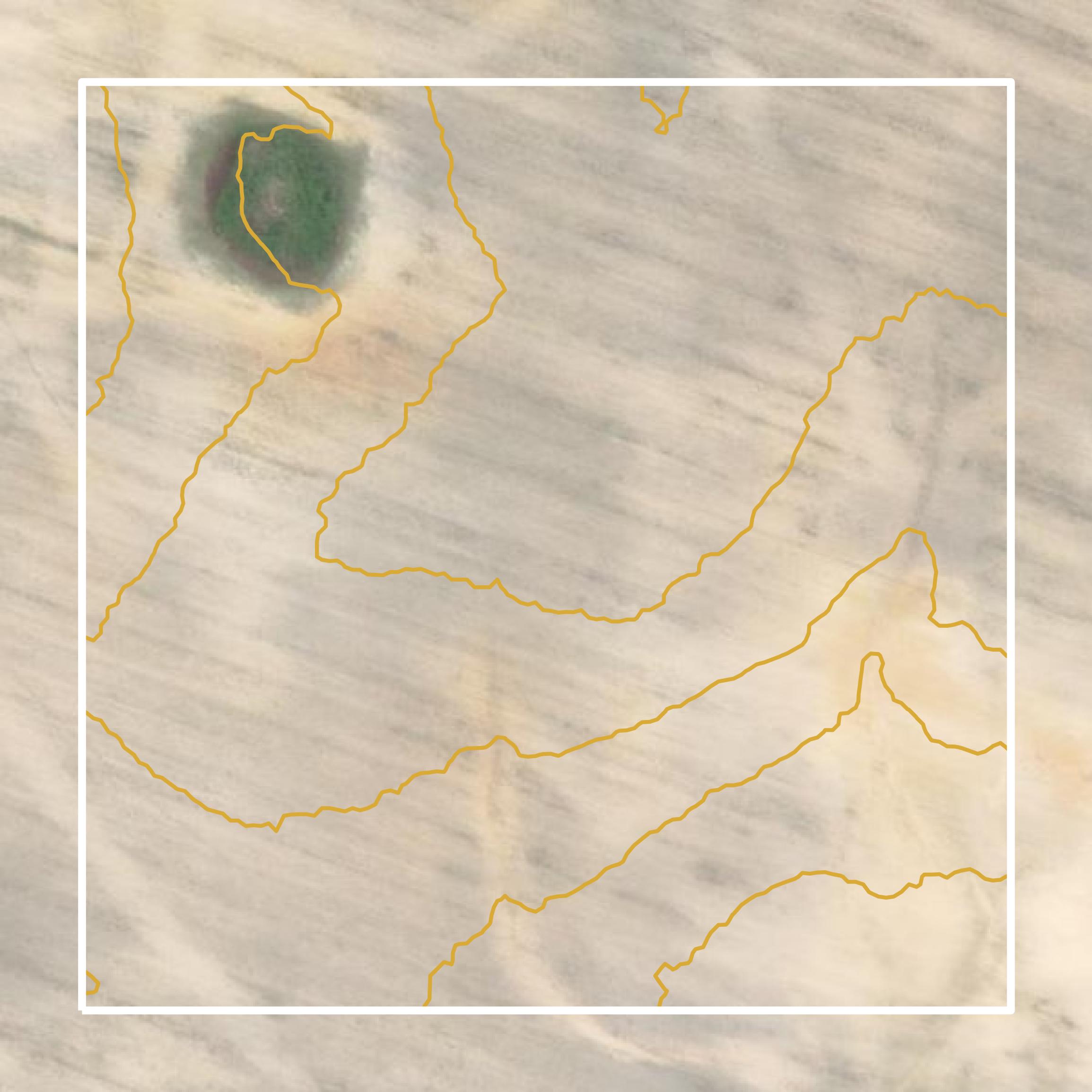 This image shows a contour map in Baker County created using GIS data in Equator.
