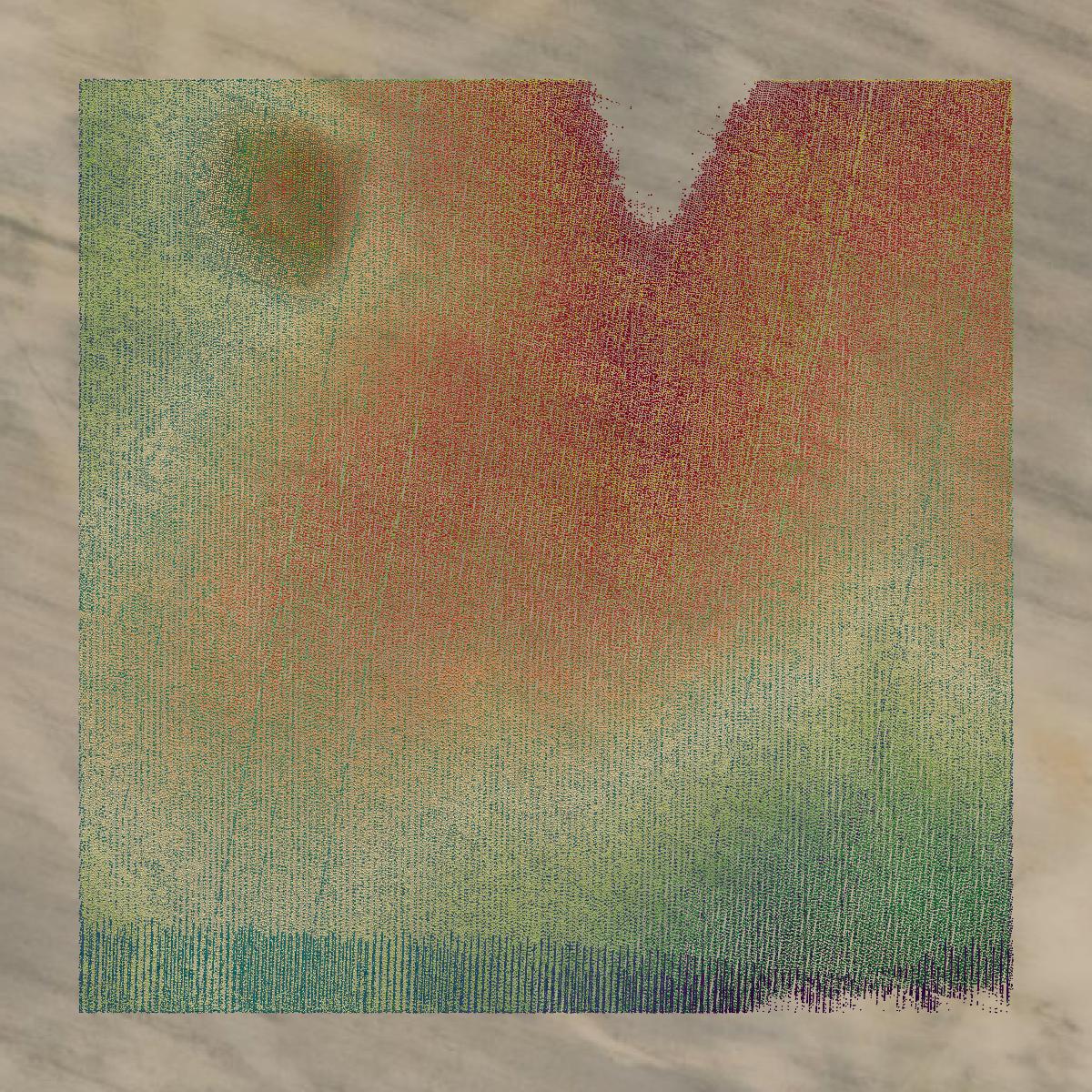 This image shows a LiDAR point cloud in Baker County created using GIS data in Equator.