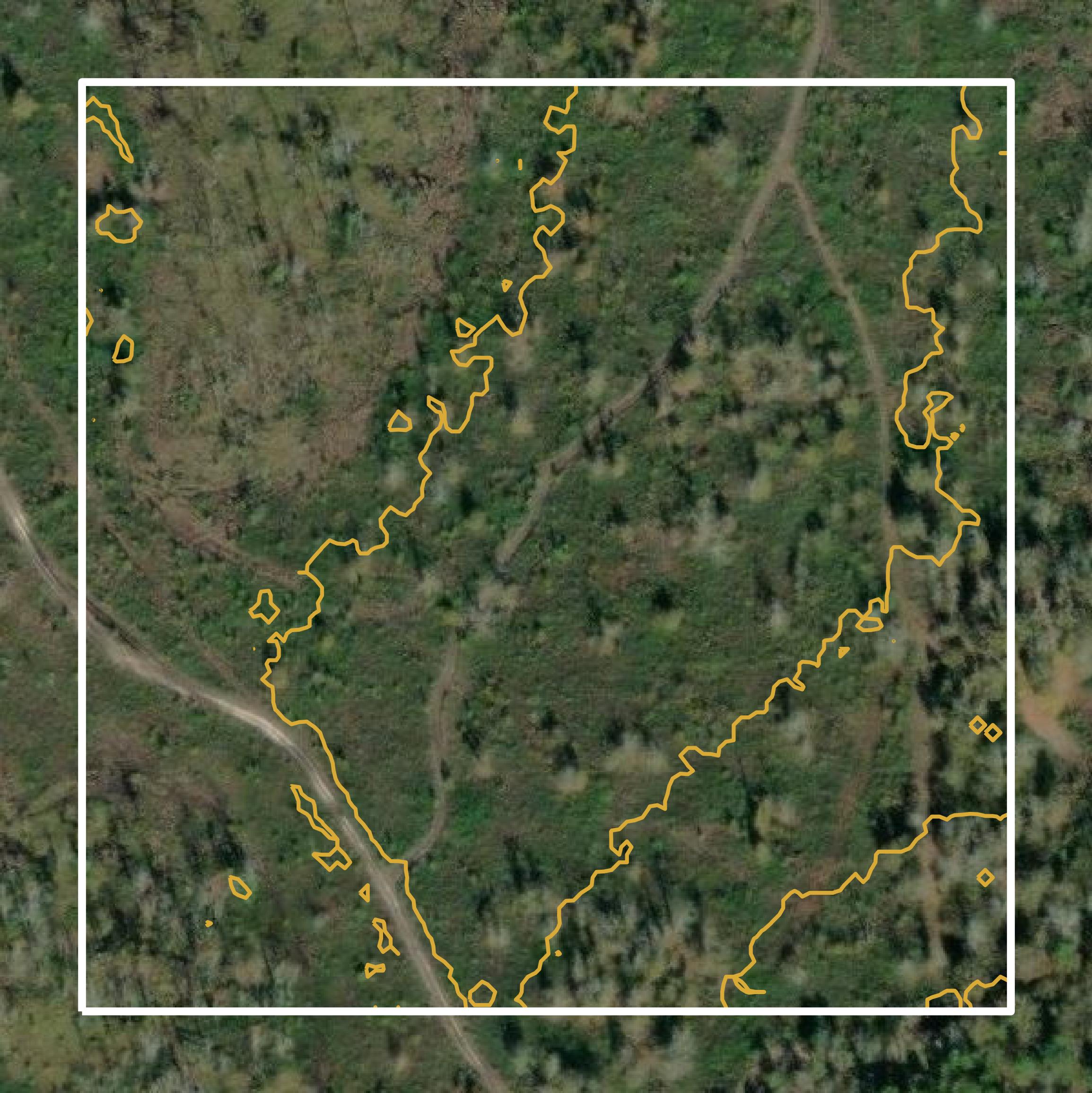 This image shows a contour map in Berrien County created using GIS data in Equator.