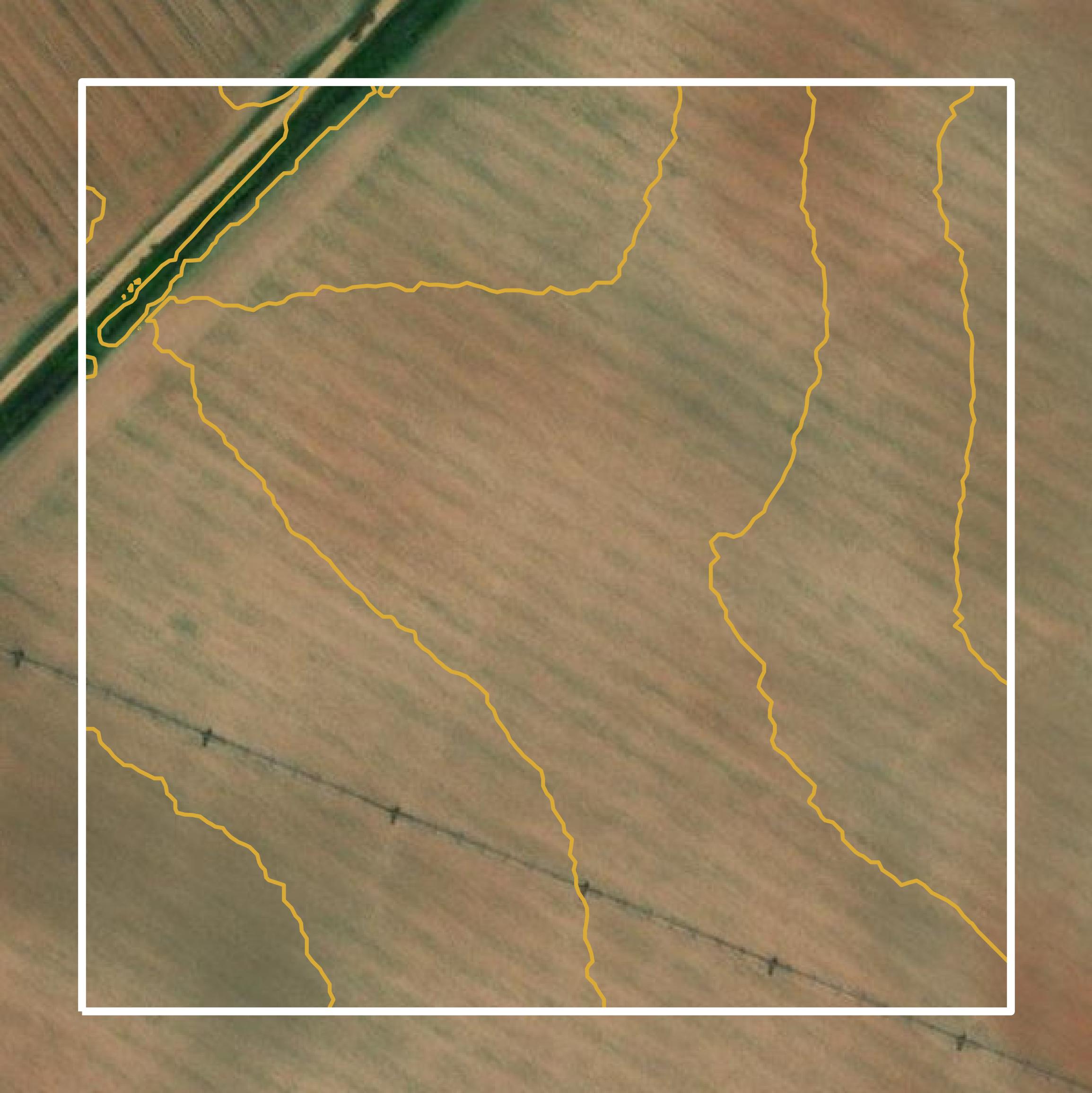 This image shows a contour map in Bleckley County created using GIS data in Equator.