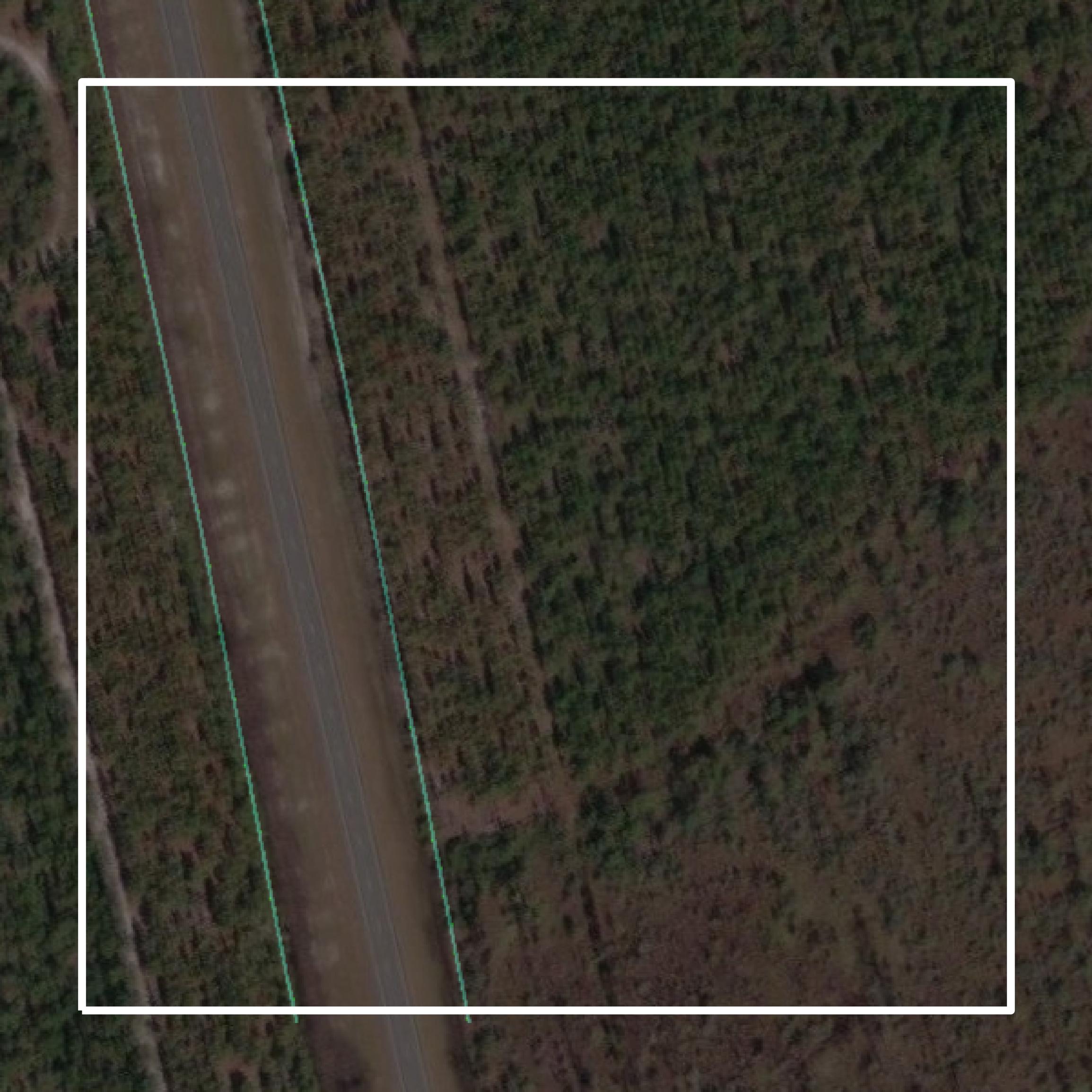 This image shows parcel and building data in Brantley County created using GIS data in Equator.