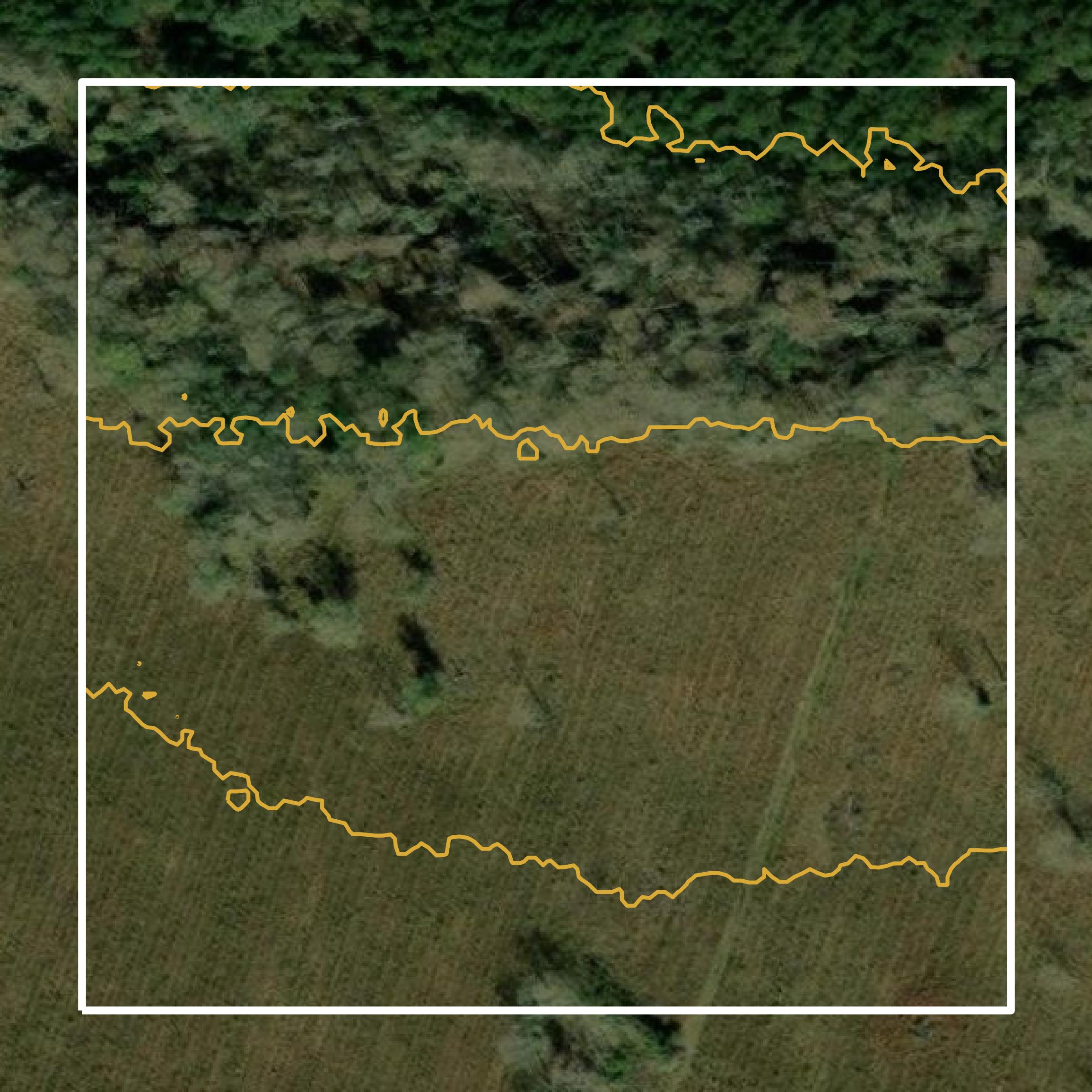This image shows a contour map in Camden County created using GIS data in Equator.