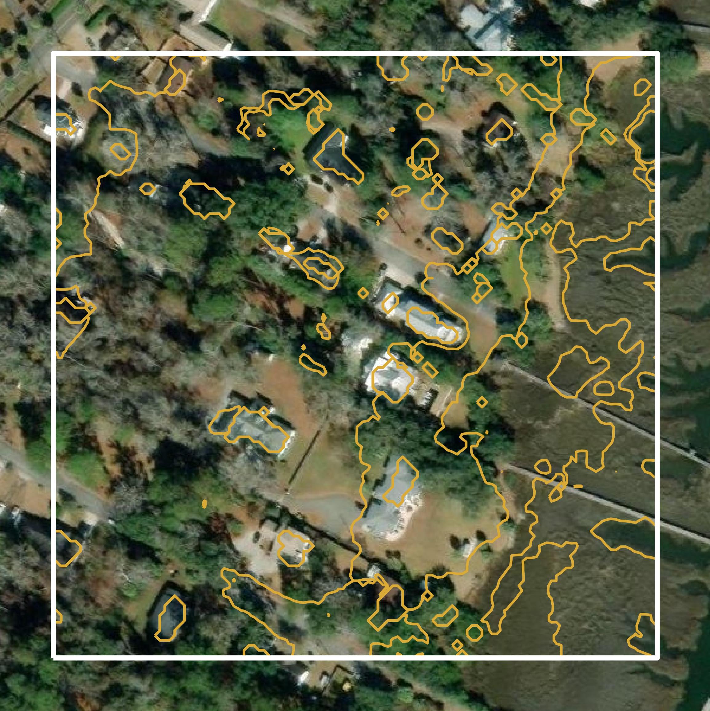 This image shows a contour map in Chatham County created using GIS data in Equator.