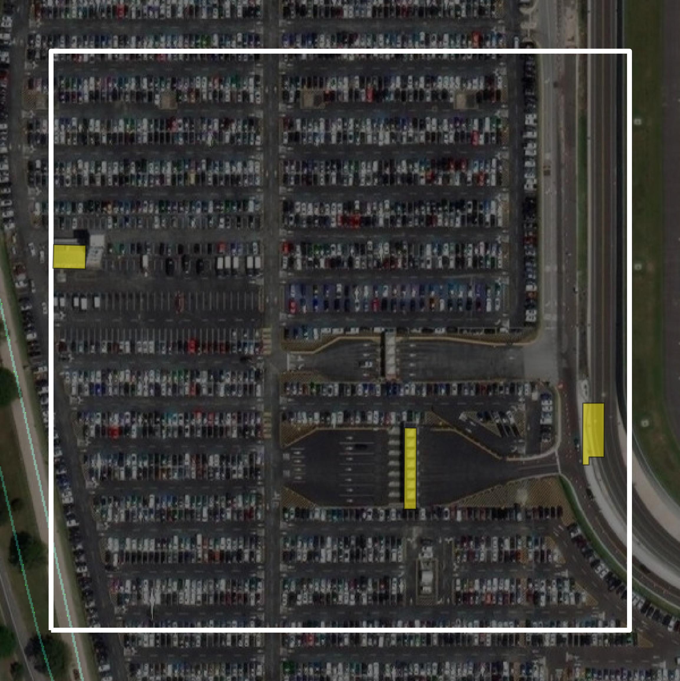 This image shows parcel and building data in Clayton County created using GIS data in Equator.