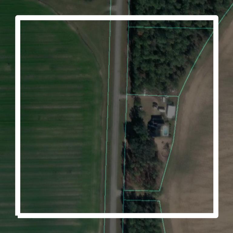This image shows parcel and building data in Crawford County created using GIS data in Equator.