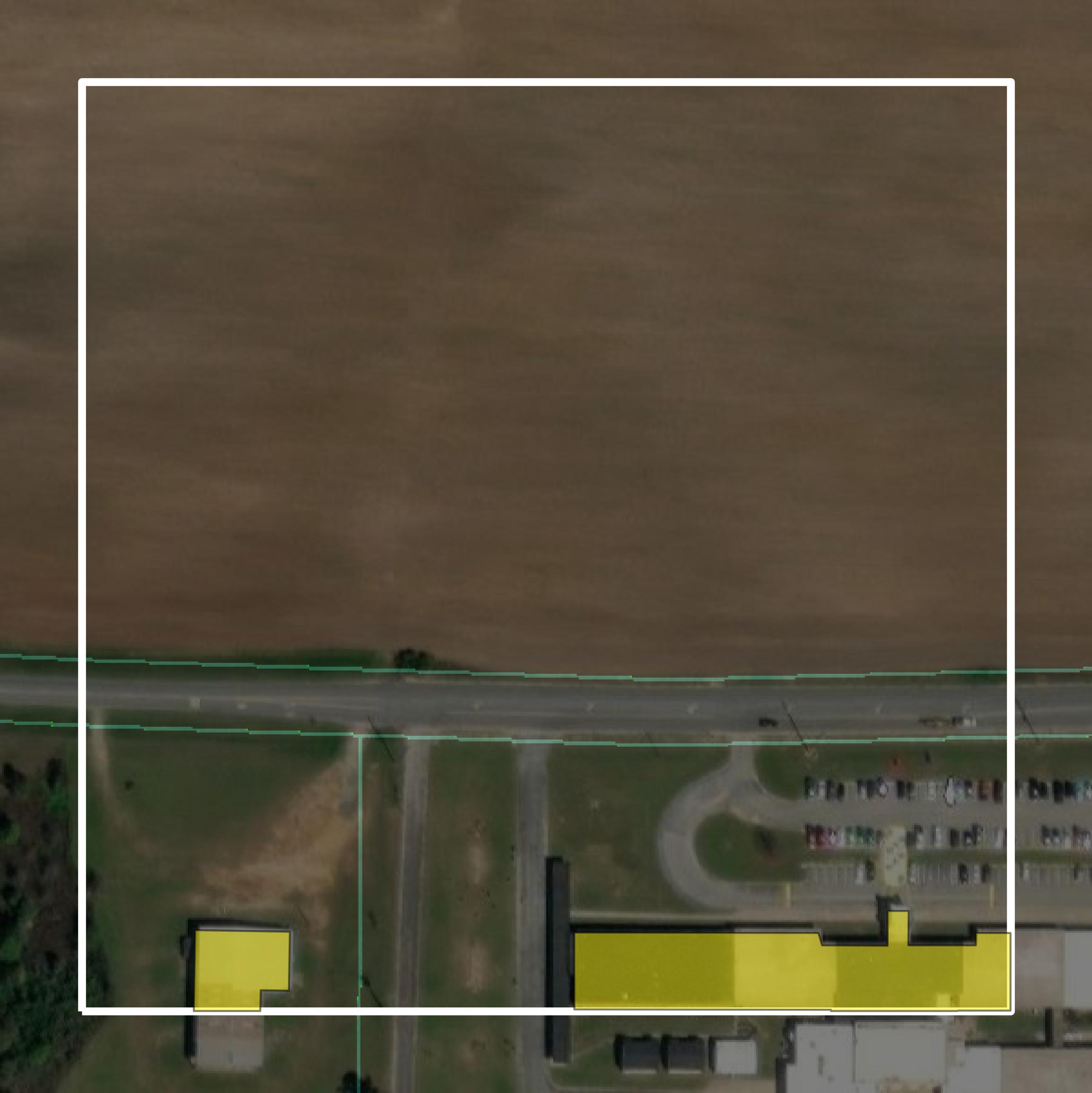 This image shows parcel and building data in Crisp County created using GIS data in Equator.