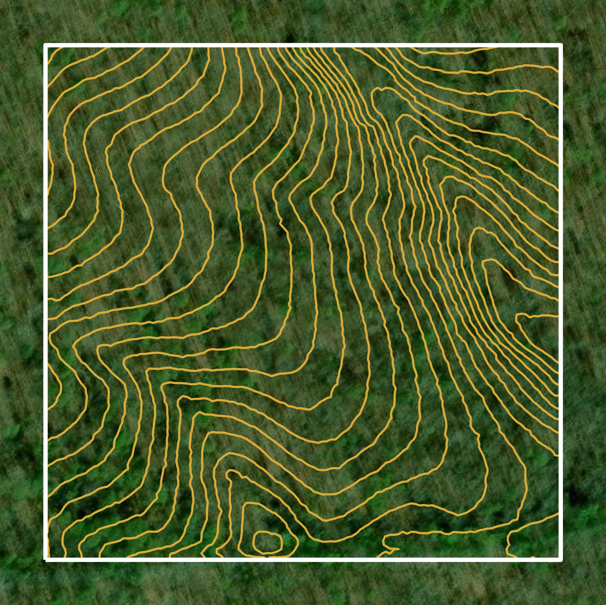 This image shows a contour map in Dade County created using GIS data in Equator.
