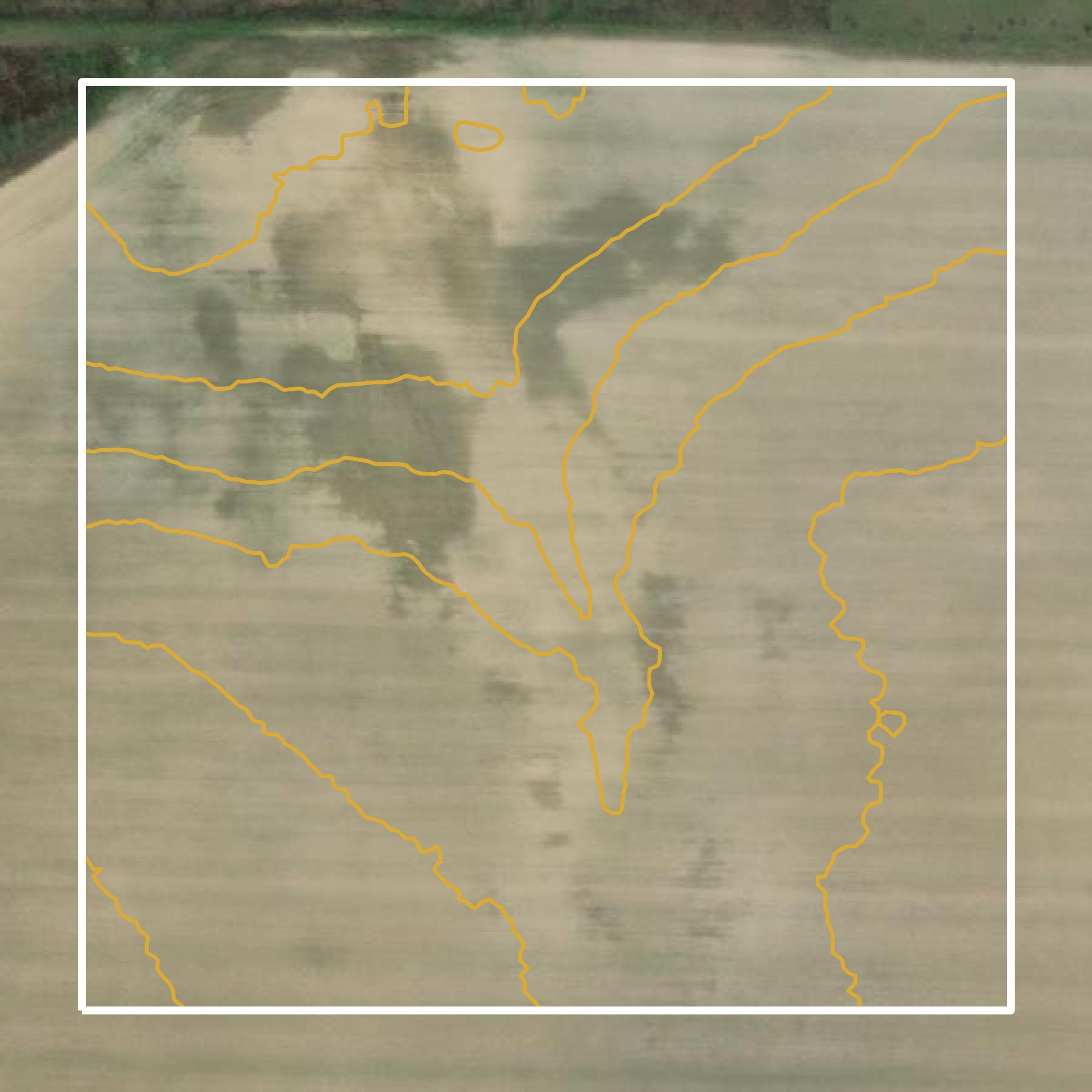 This image shows a contour map in Decatur County created using GIS data in Equator.