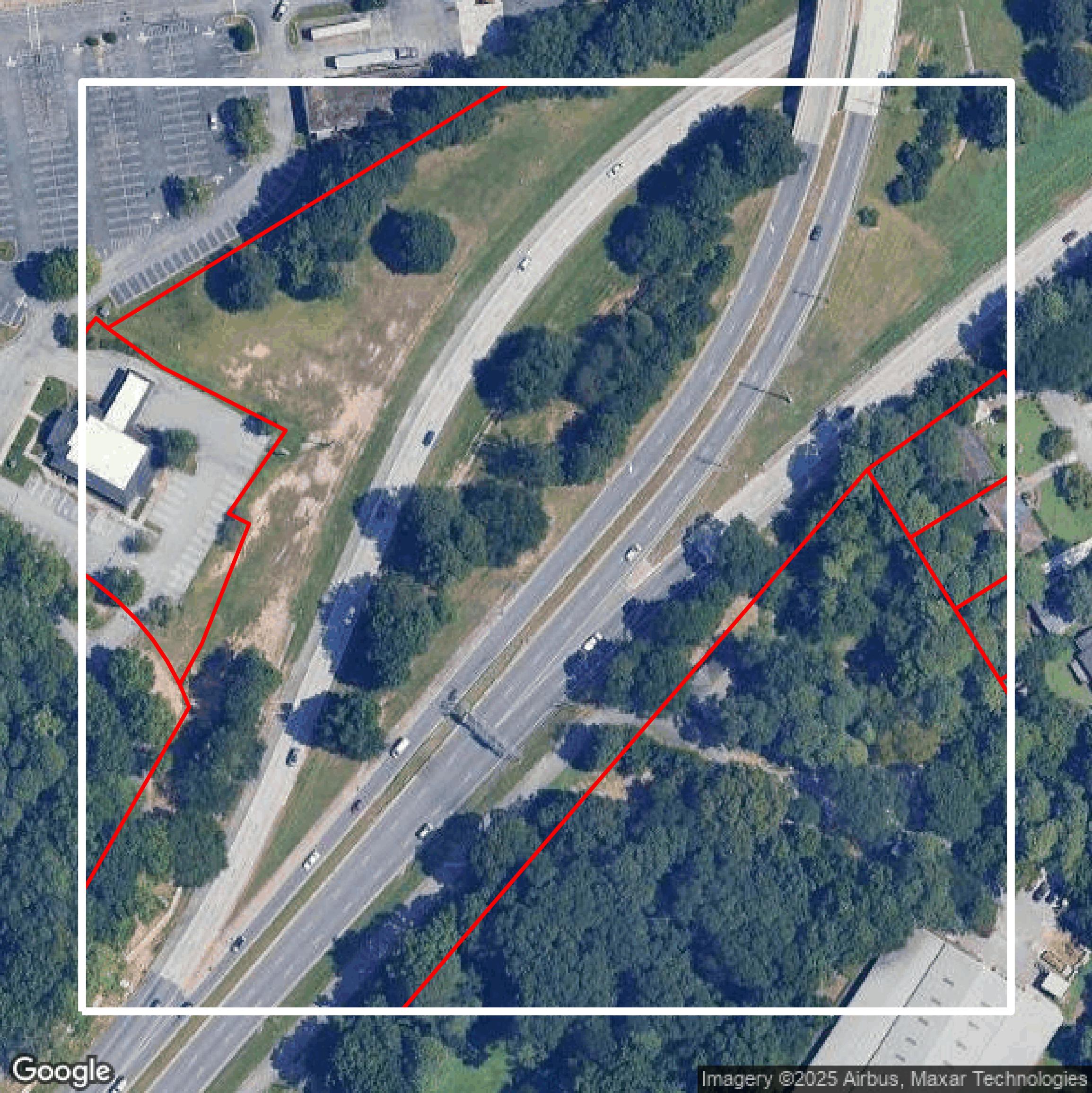This image shows parcel data in DeKalb County created using GIS data in Equator.