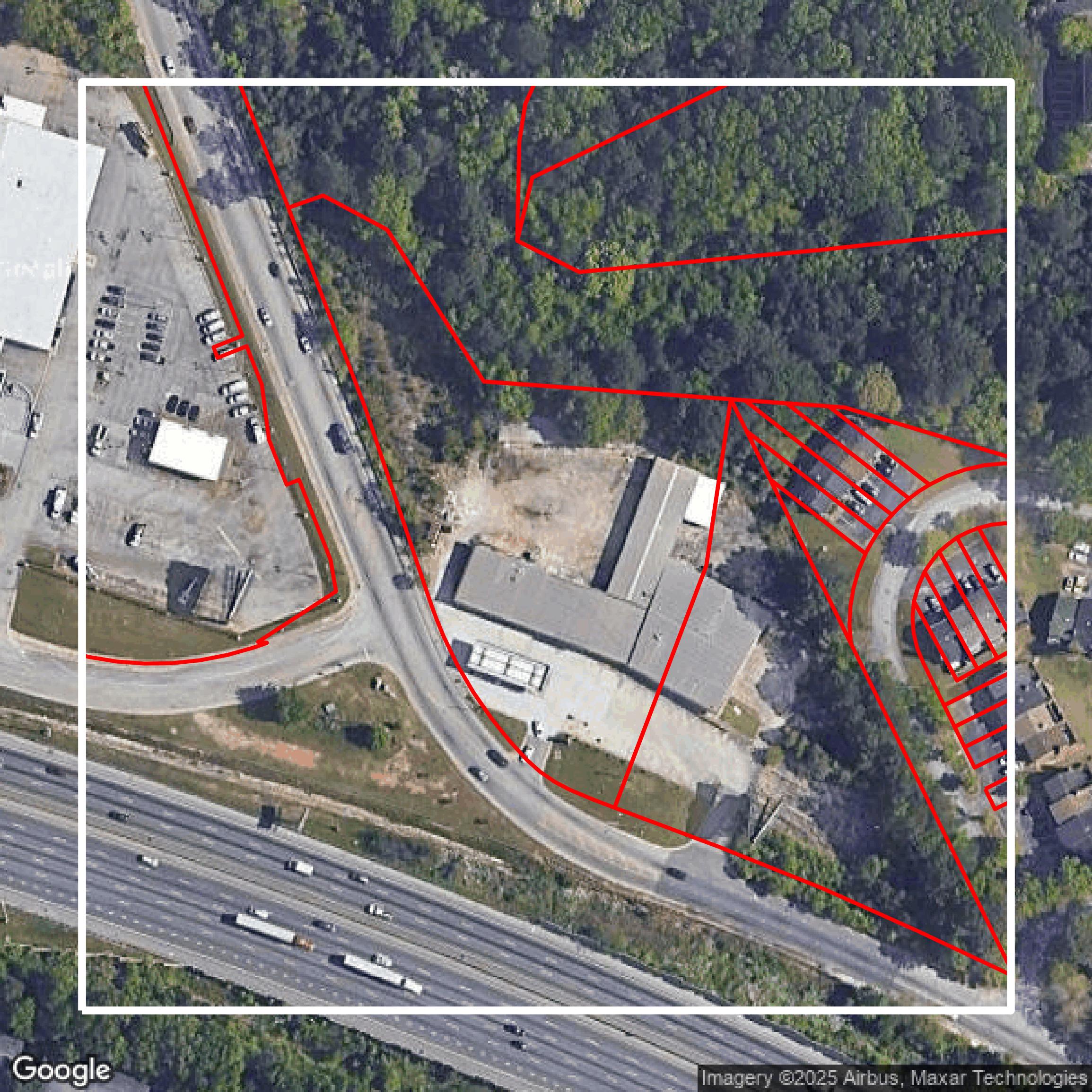 This image shows parcel data in DeKalb County created using GIS data in Equator.