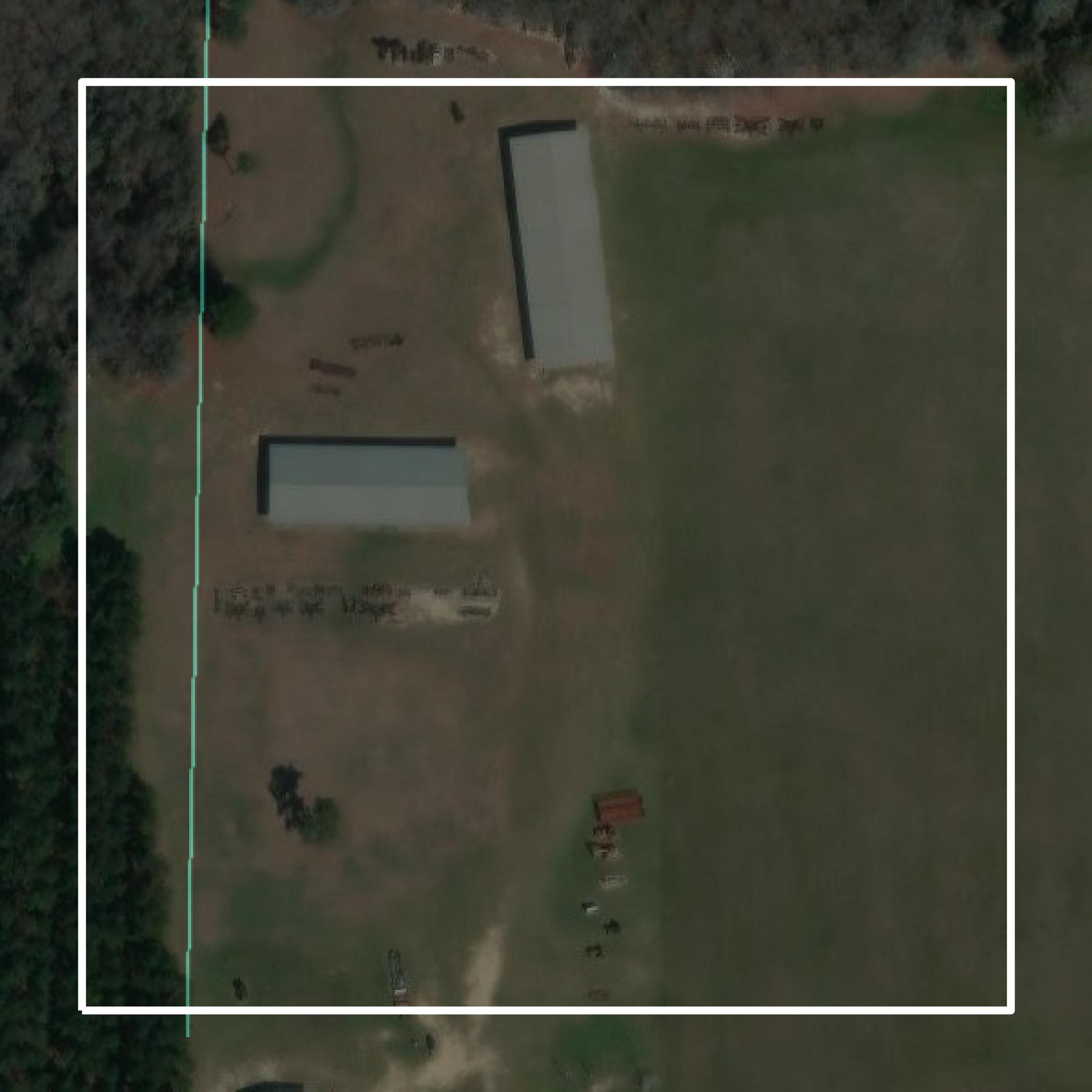 This image shows parcel and building data in Dooly County created using GIS data in Equator.