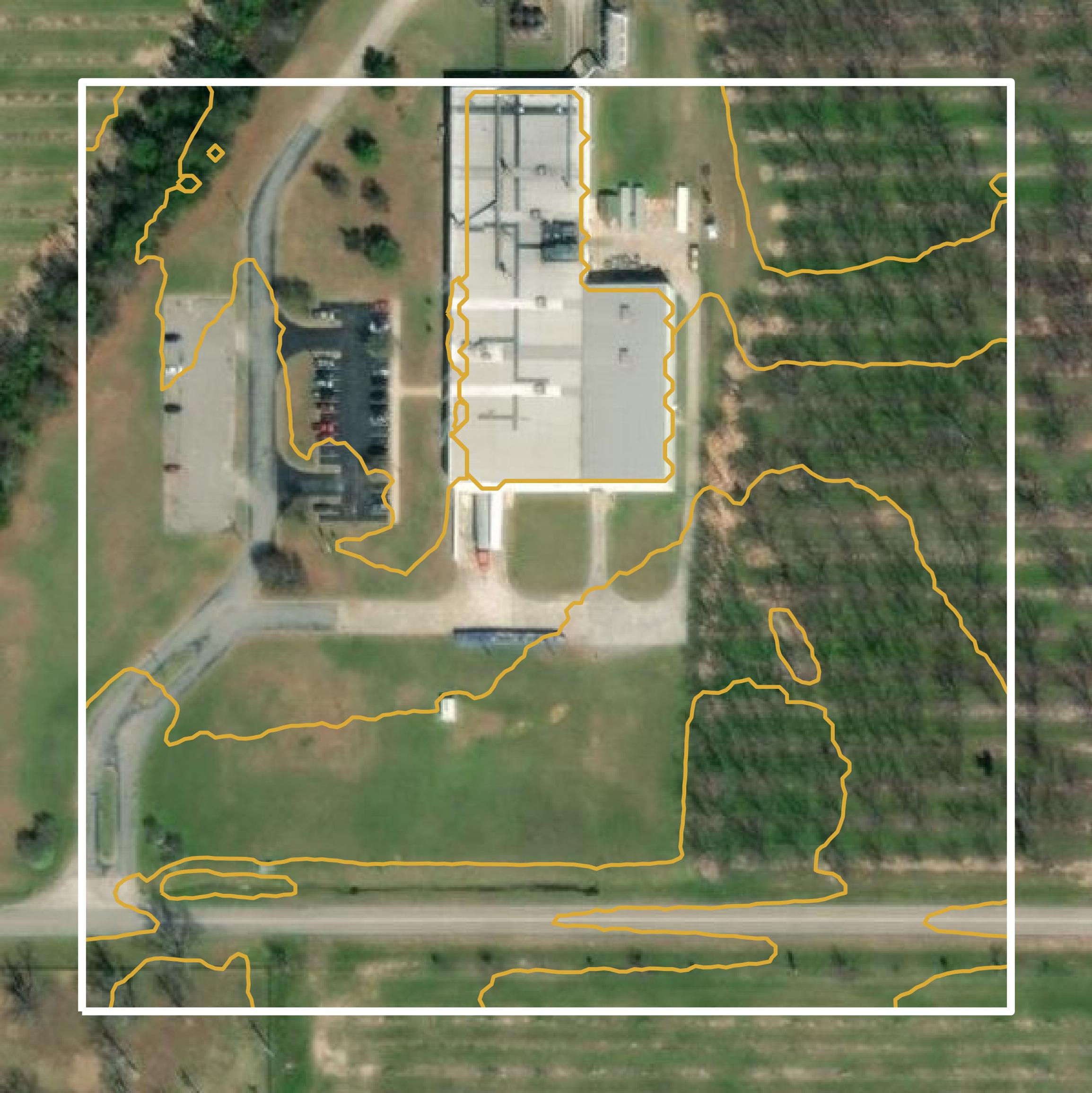This image shows a contour map in Dougherty County created using GIS data in Equator.