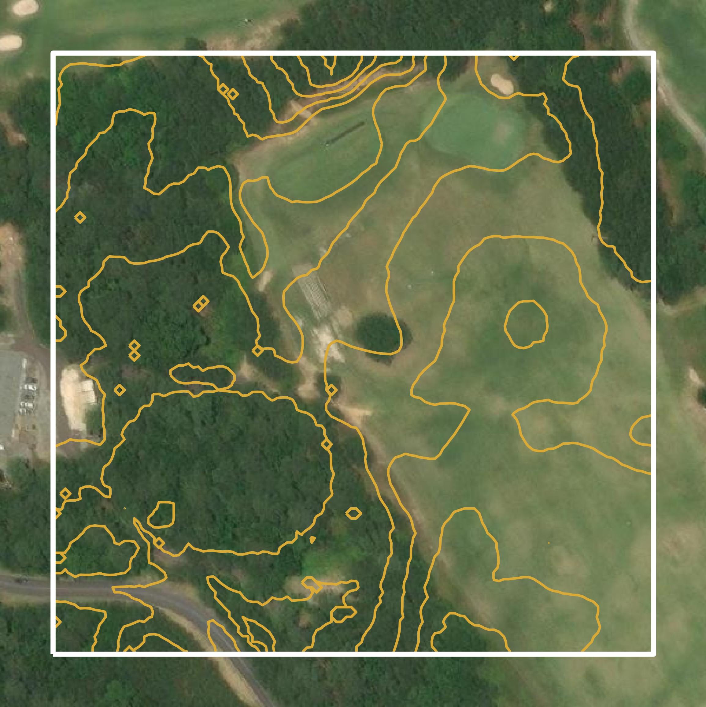 This image shows a contour map in Floyd County created using GIS data in Equator.
