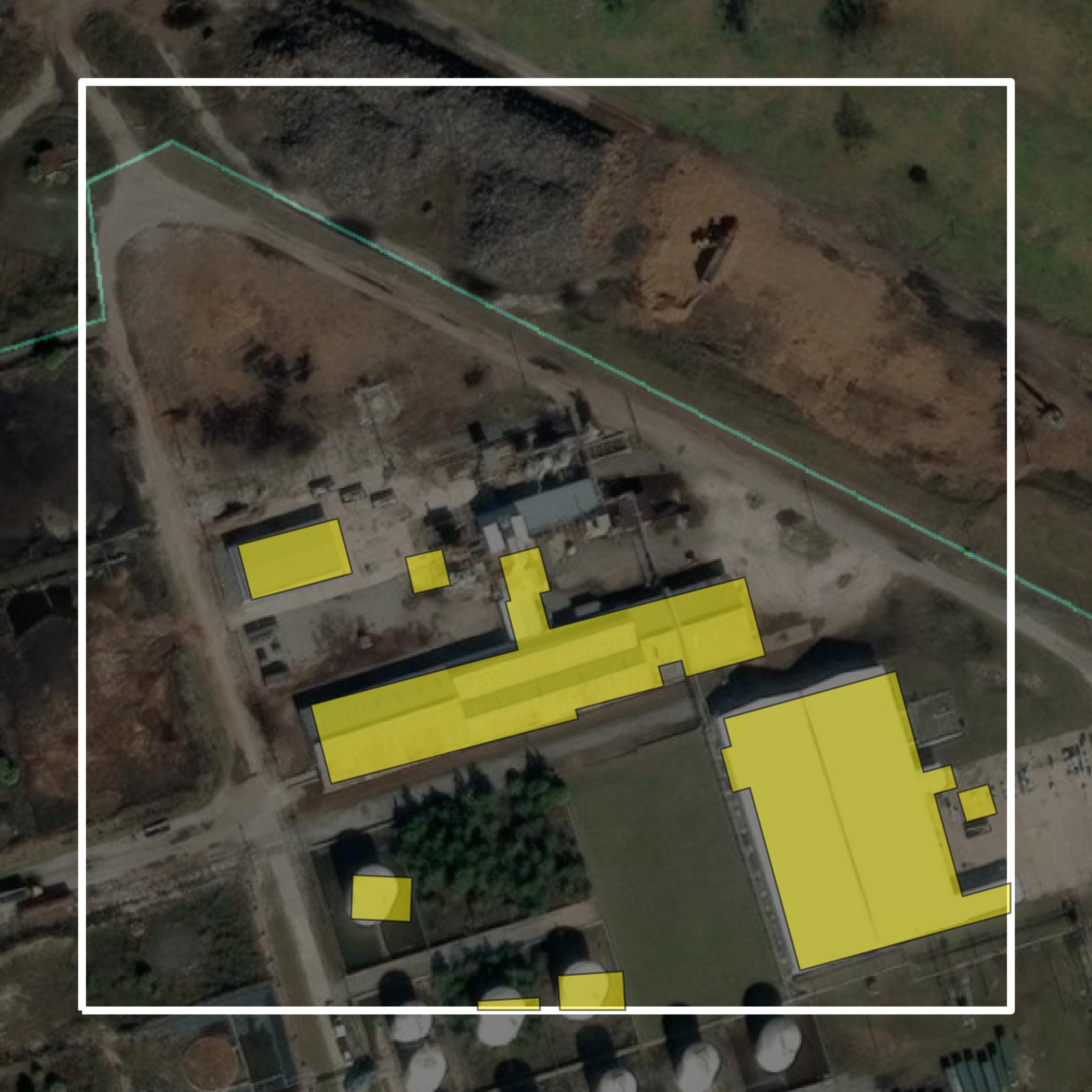 This image shows parcel and building data in Glynn County created using GIS data in Equator.