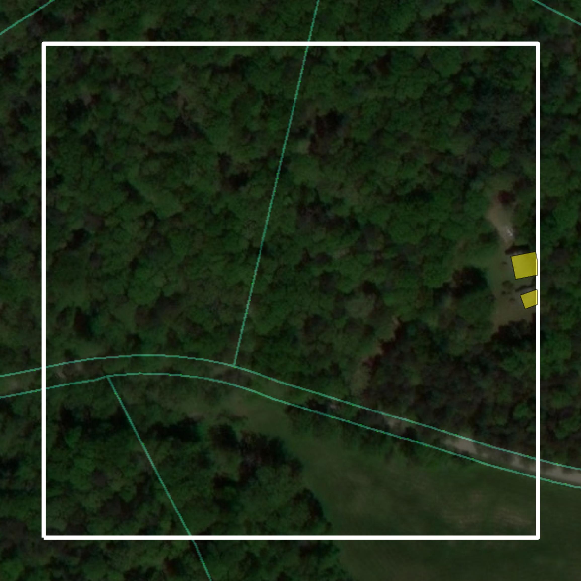 This image shows parcel and building data in Habersham County created using GIS data in Equator.