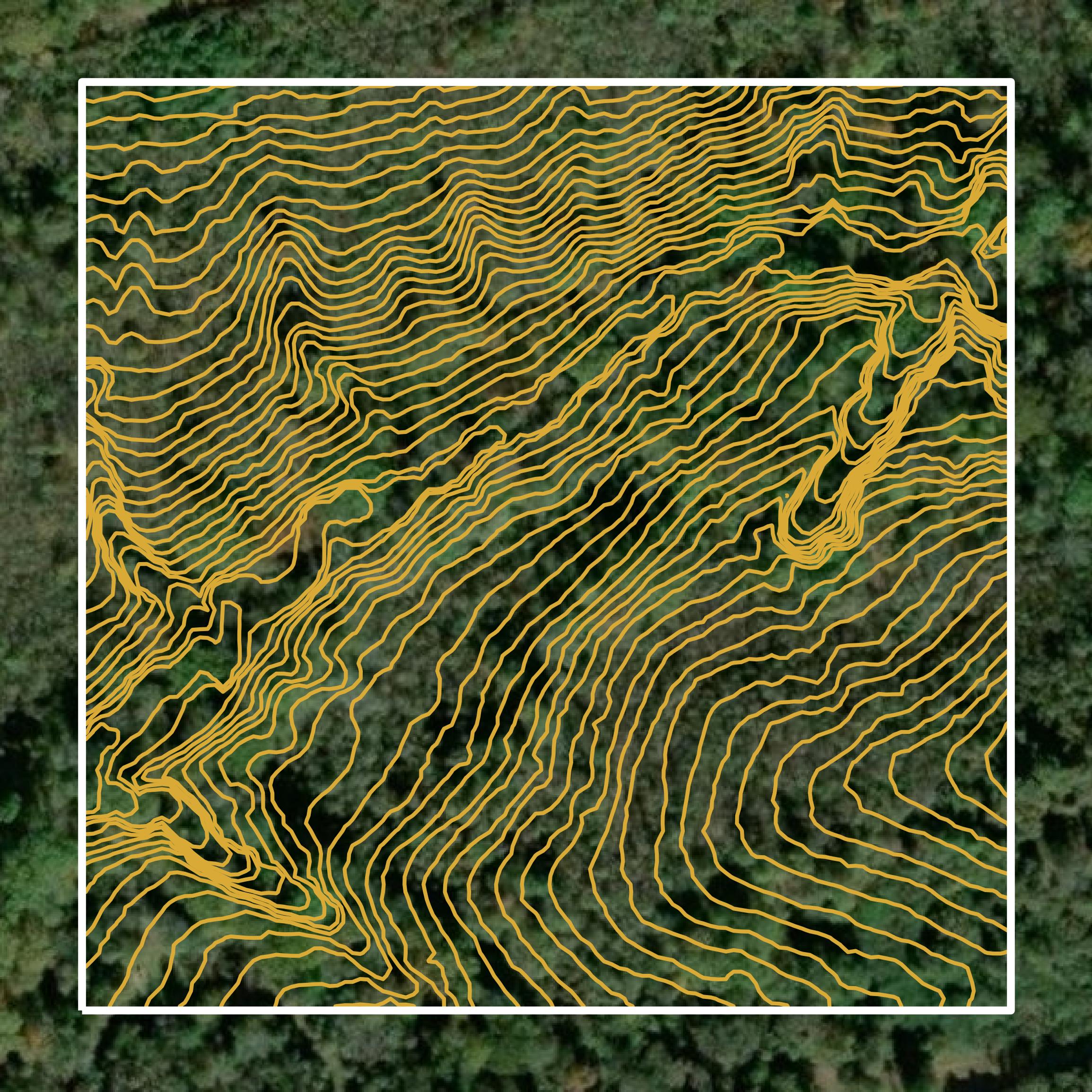 This image shows a contour map in Hart County created using GIS data in Equator.