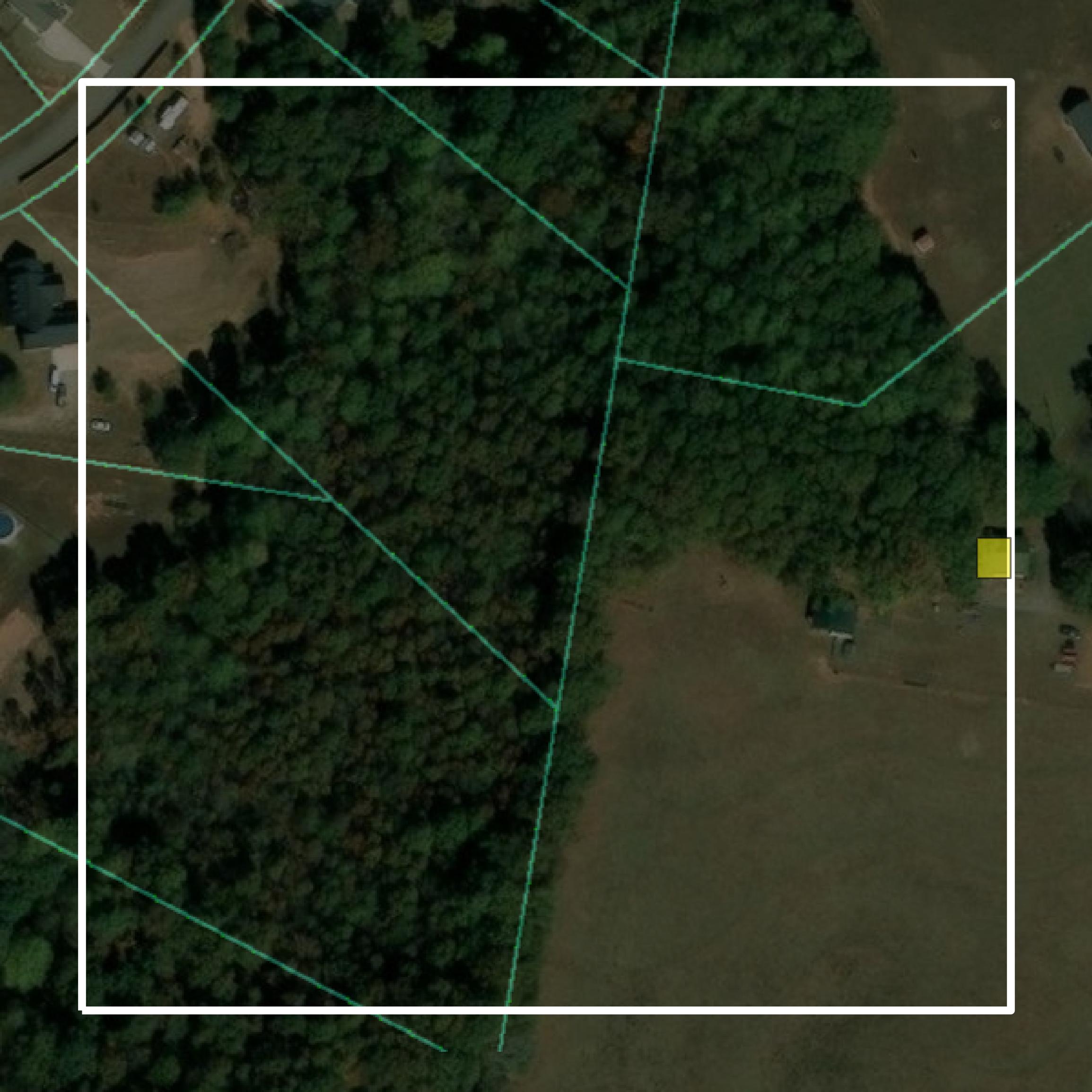 This image shows parcel and building data in Hart County created using GIS data in Equator.