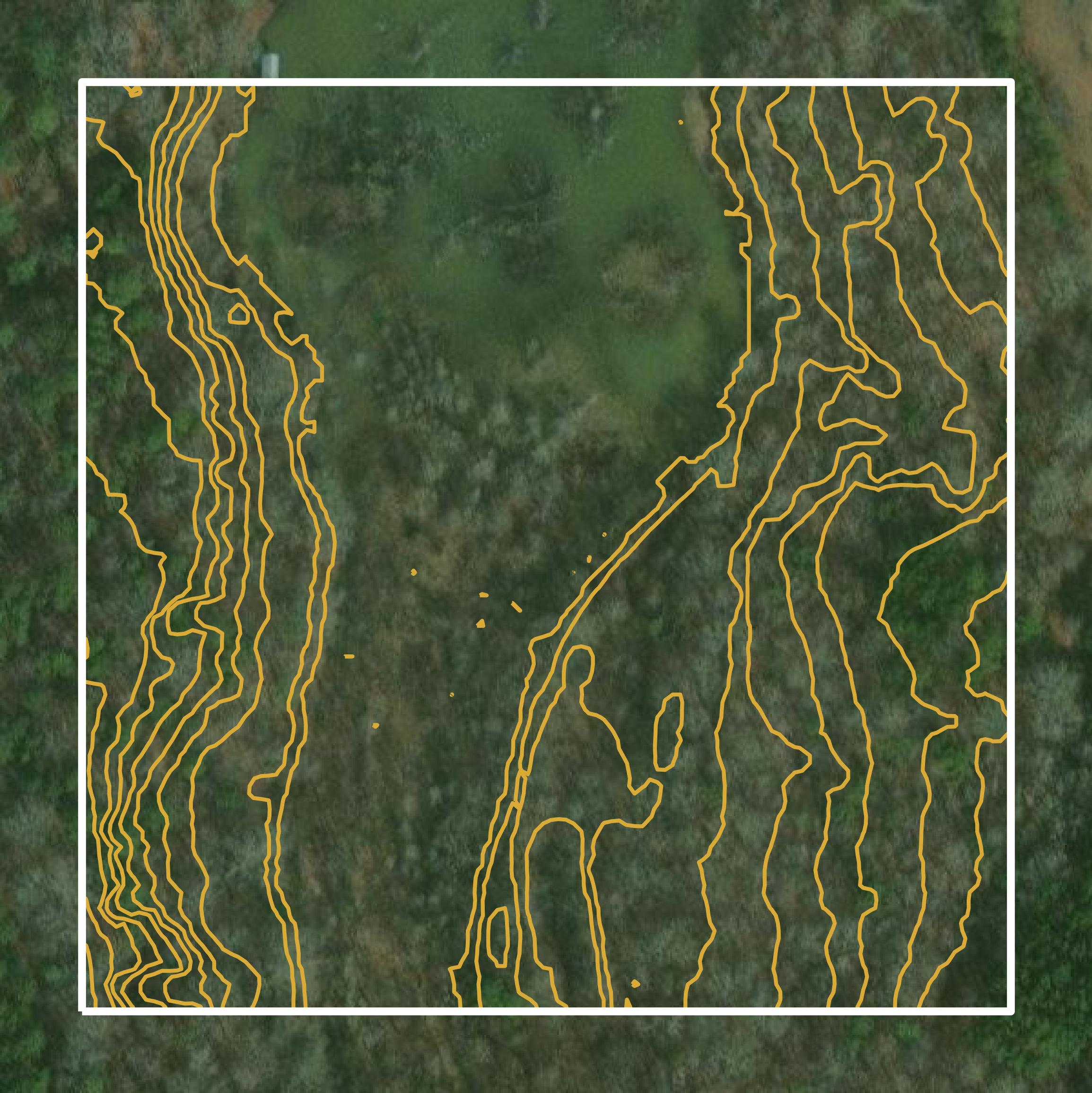 This image shows a contour map in Houston County created using GIS data in Equator.