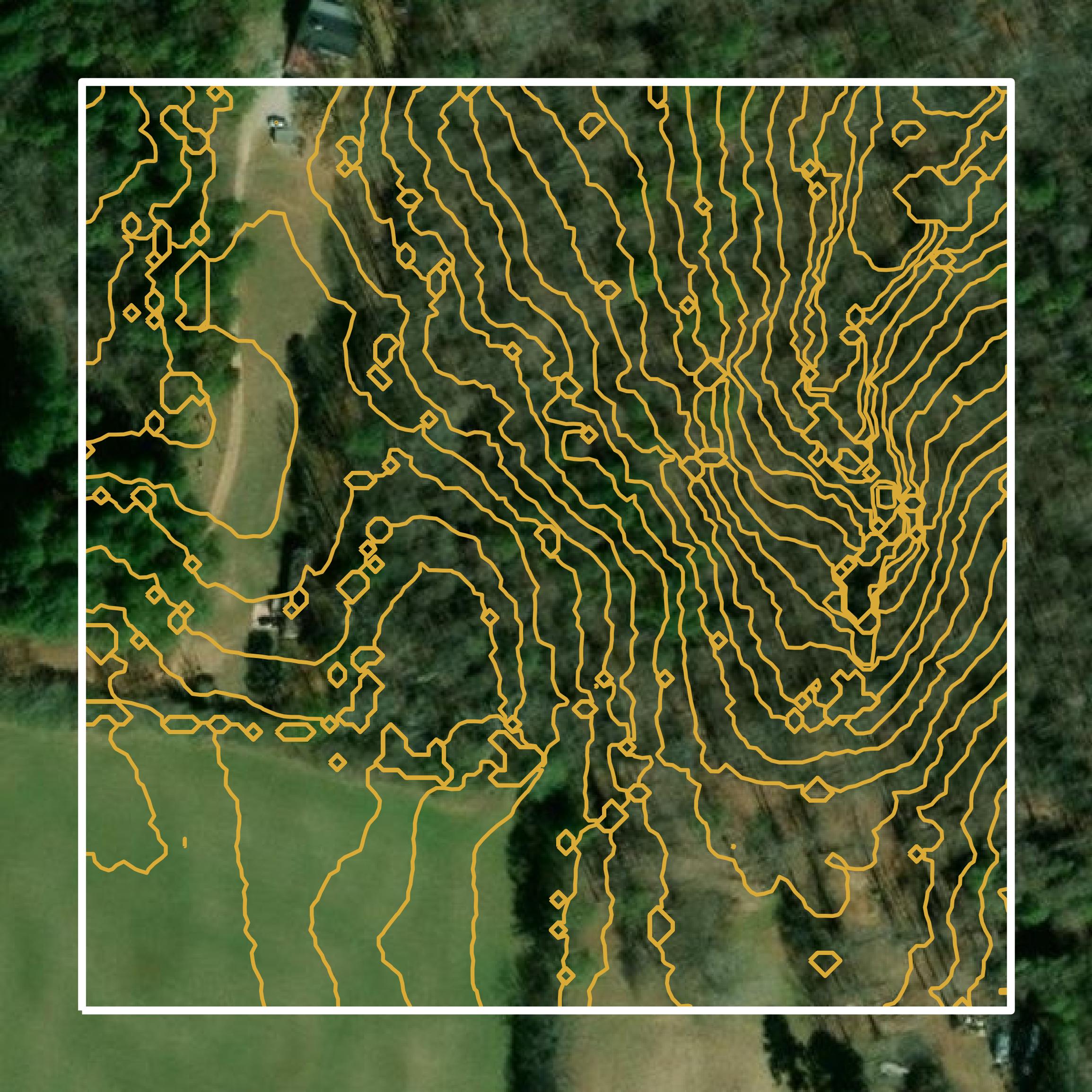 This image shows a contour map in Jackson County created using GIS data in Equator.