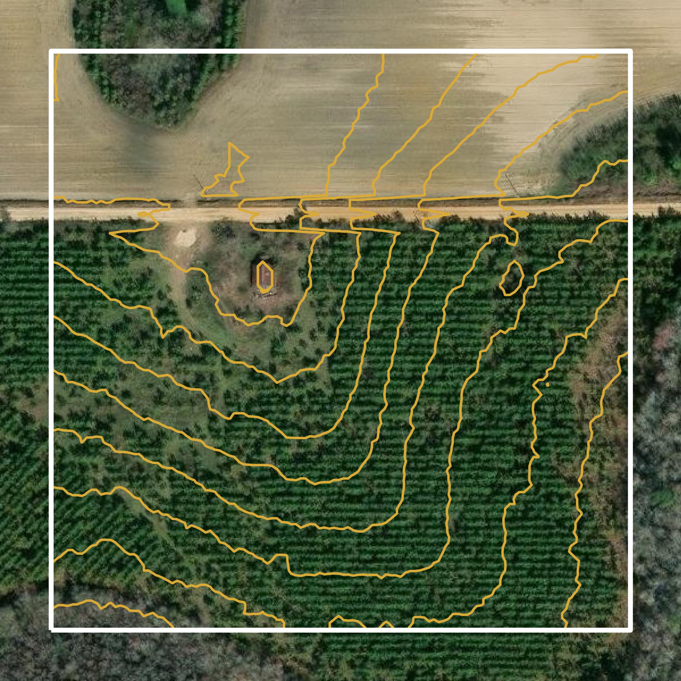 This image shows a contour map in Jeff Davis County created using GIS data in Equator.